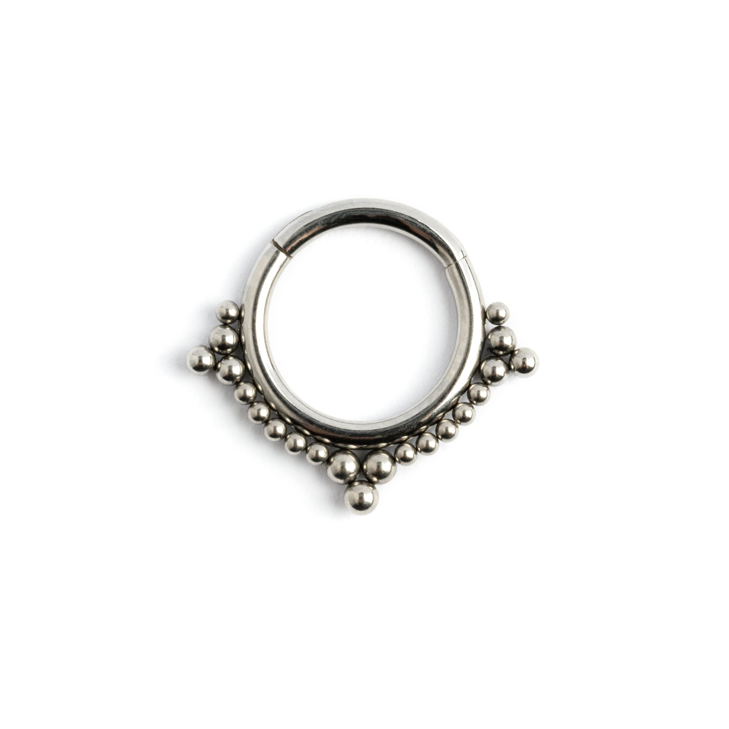 Deva Septum Clicker Ring frontal view