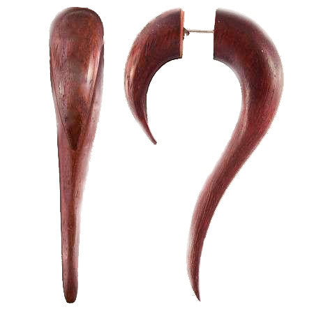 Maui Wood Earrings - Rosewood