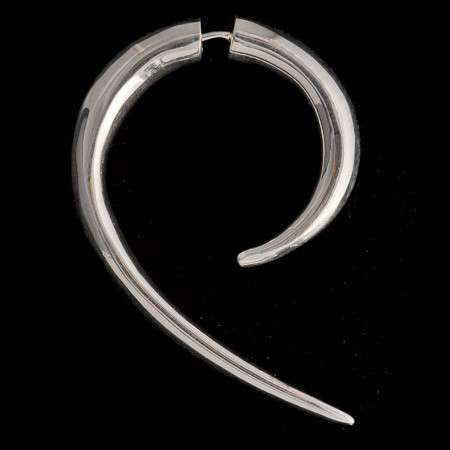 Matau Silver Fake Gauge earring - Tribu