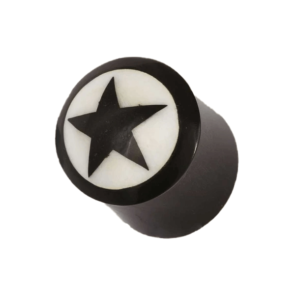 Five Pointed Star Horn And Bone Plug