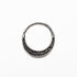 Gauri Silver Piercing Ring frontal view