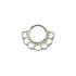 Gita silver septum ring frontal view