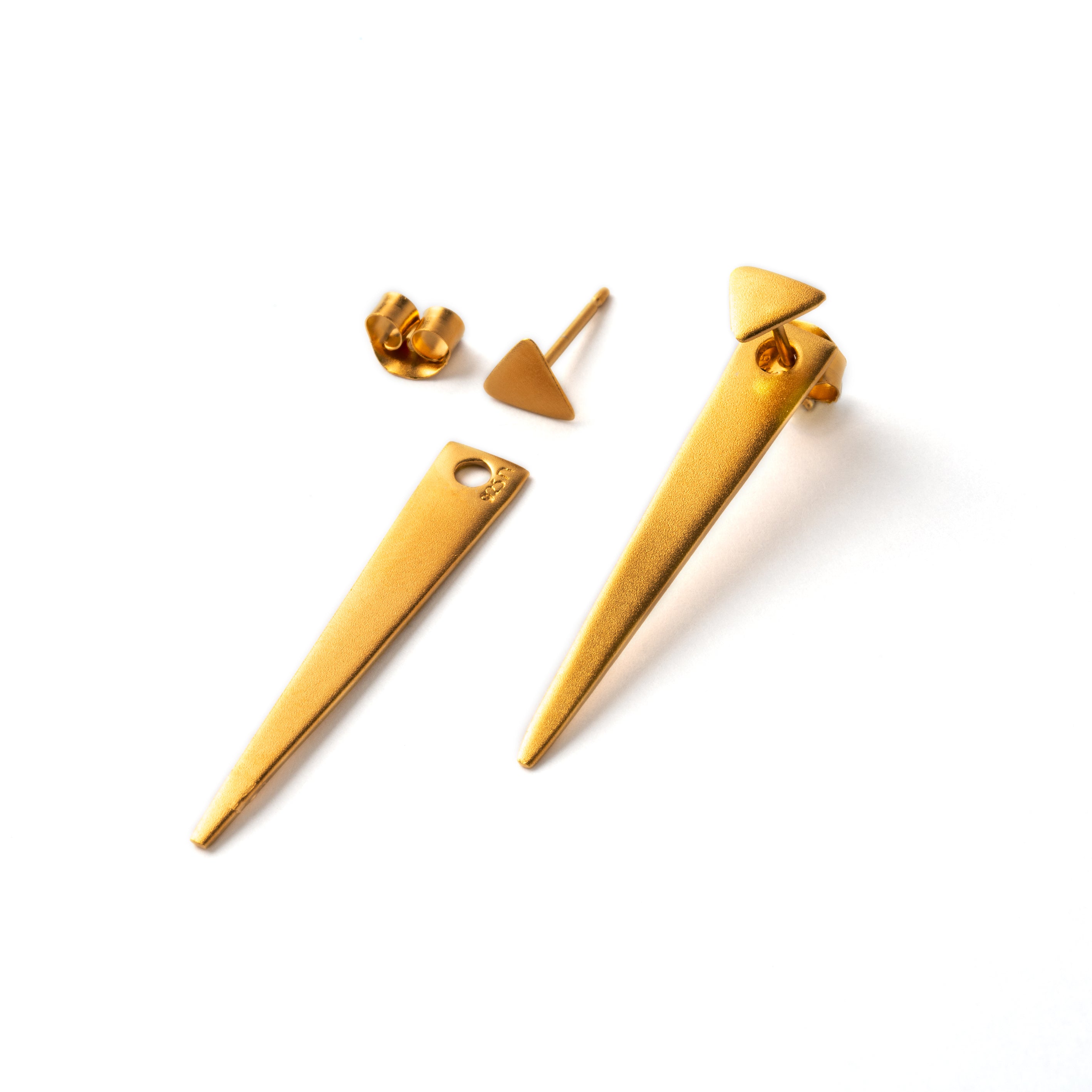 Gold Triangle Ear Jacket side view