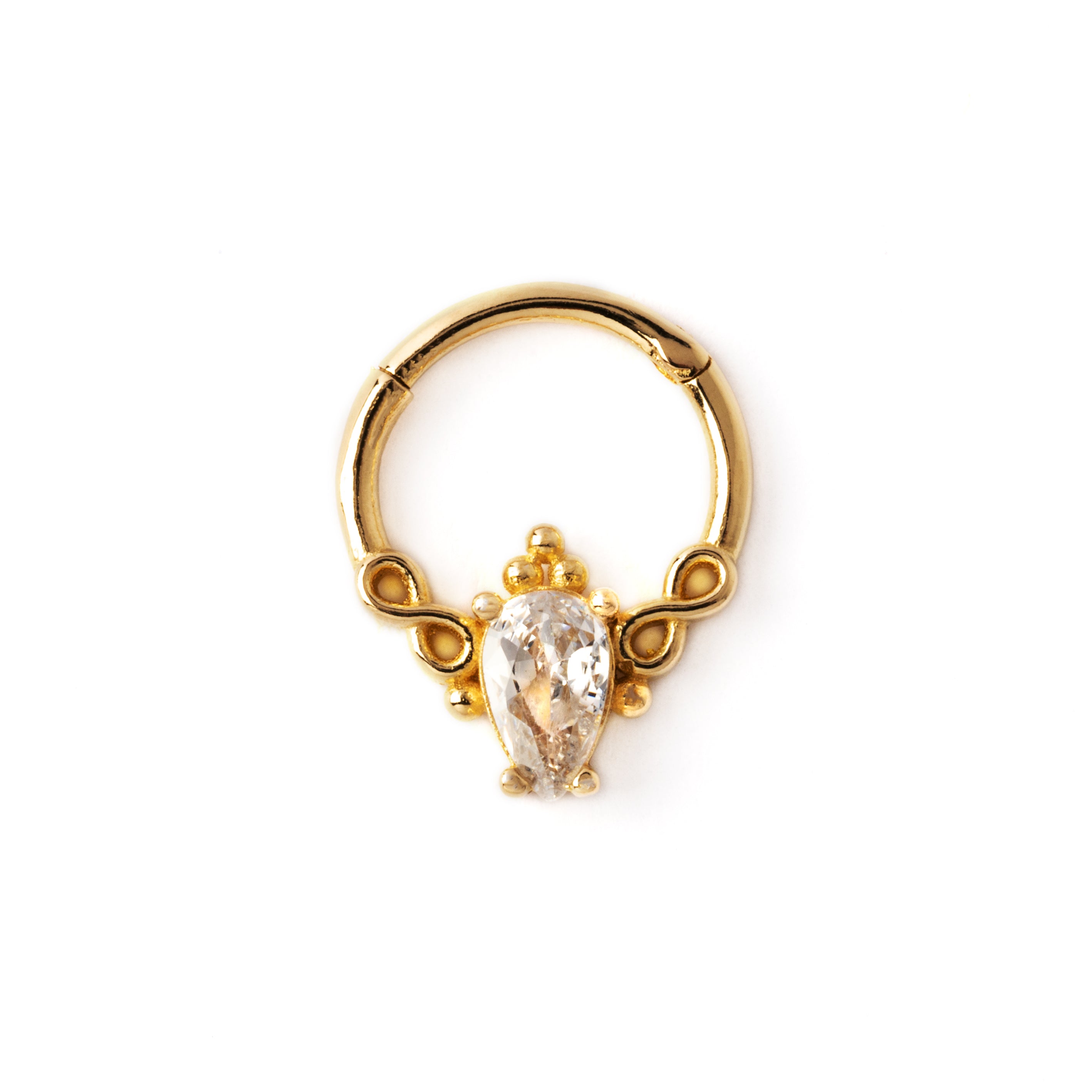 Gold Septum Ring | Infinity Iris Septum Clicker | Tribu