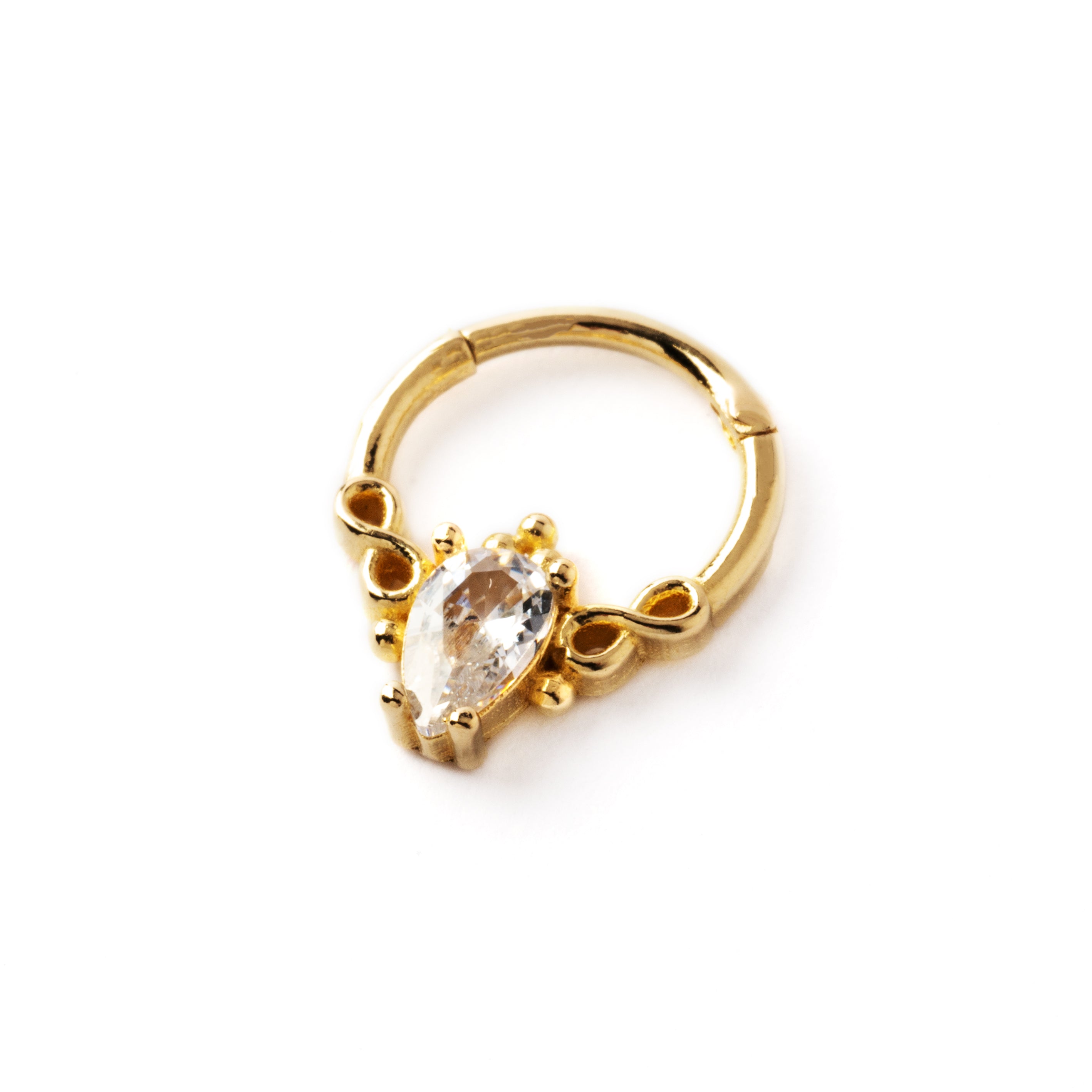 Gold Septum Ring | Infinity Iris Septum Clicker | Tribu