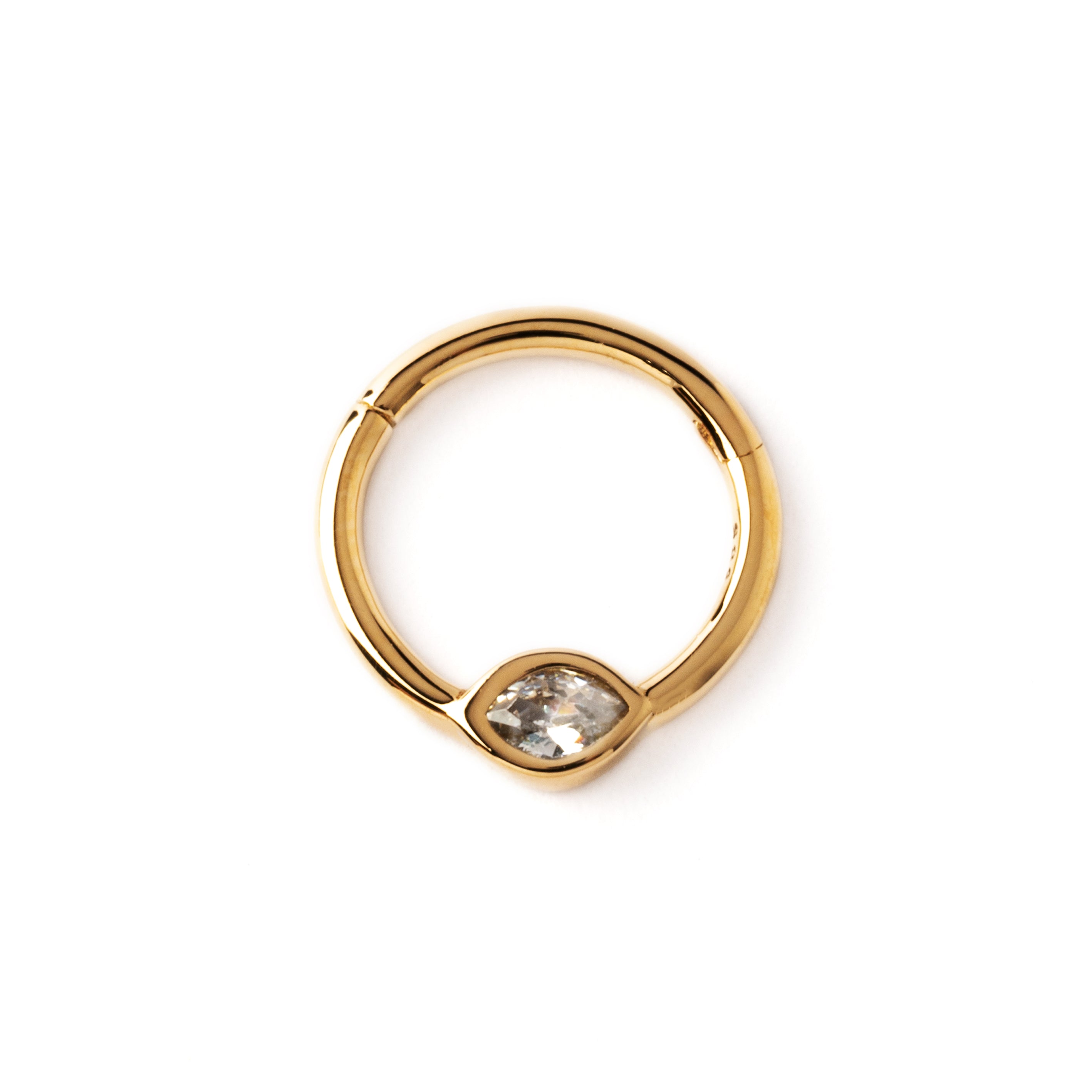 Gold-zircon-eye-septum-clicker