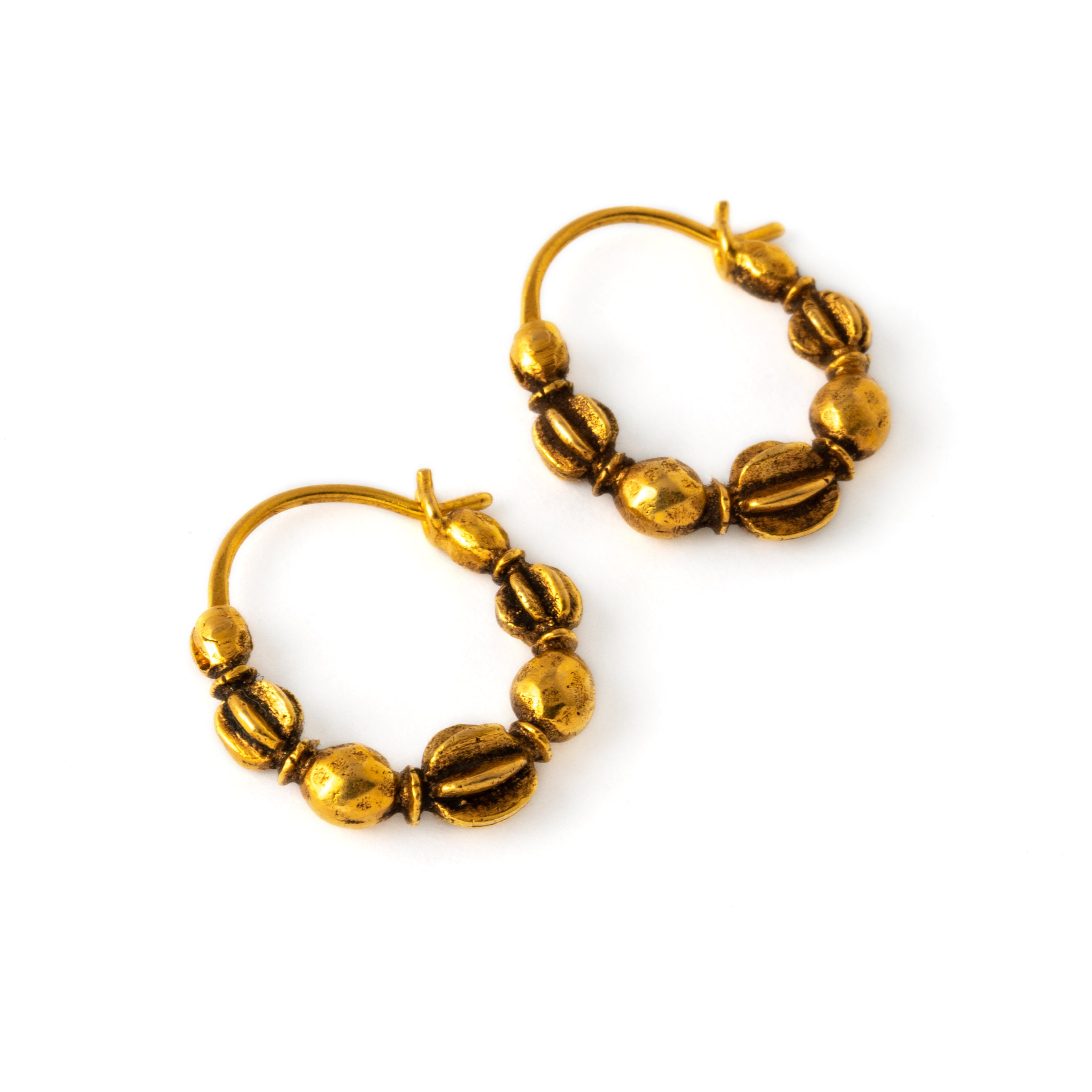 18k Gold Indian hoop earrings