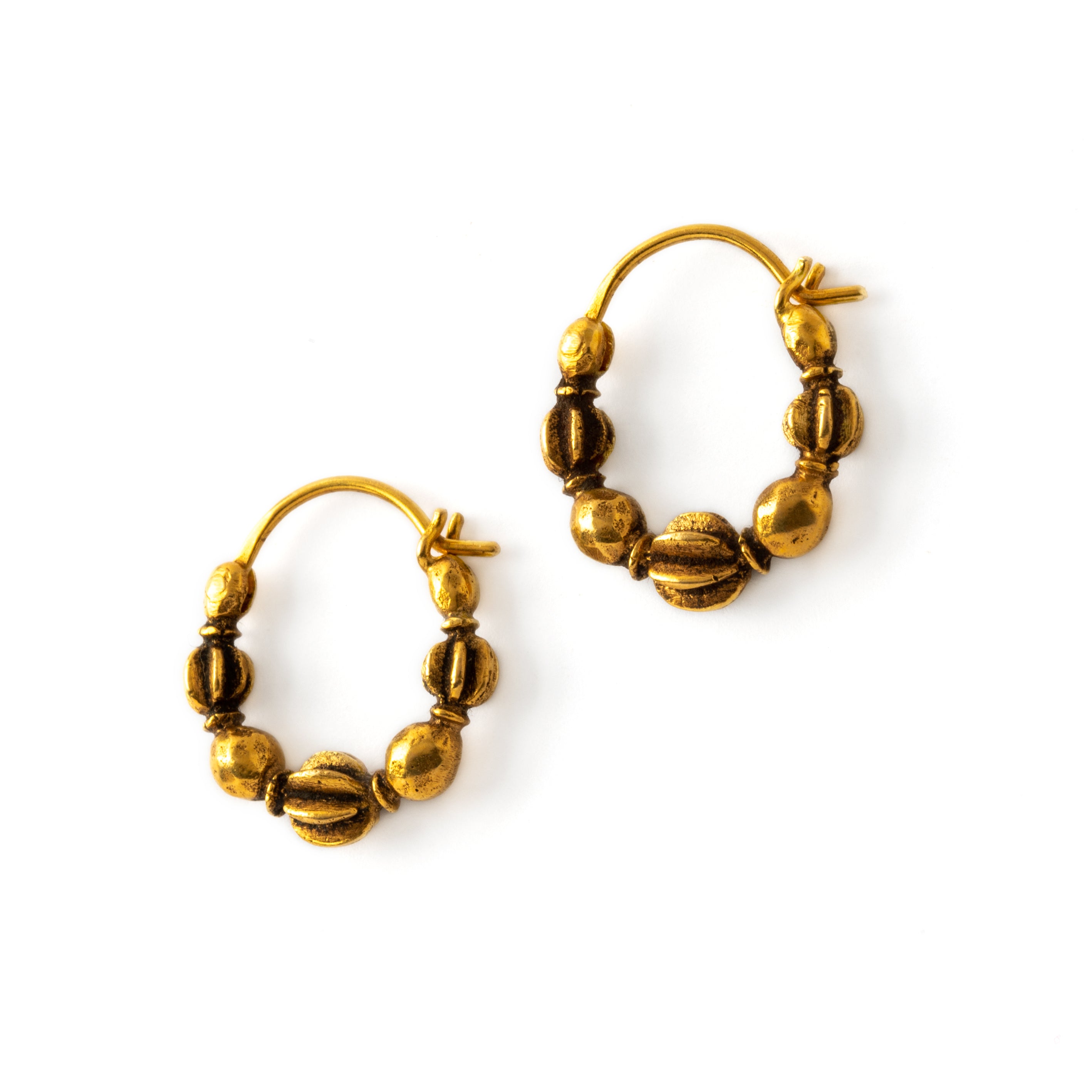 18k Gold Indian hoop earrings