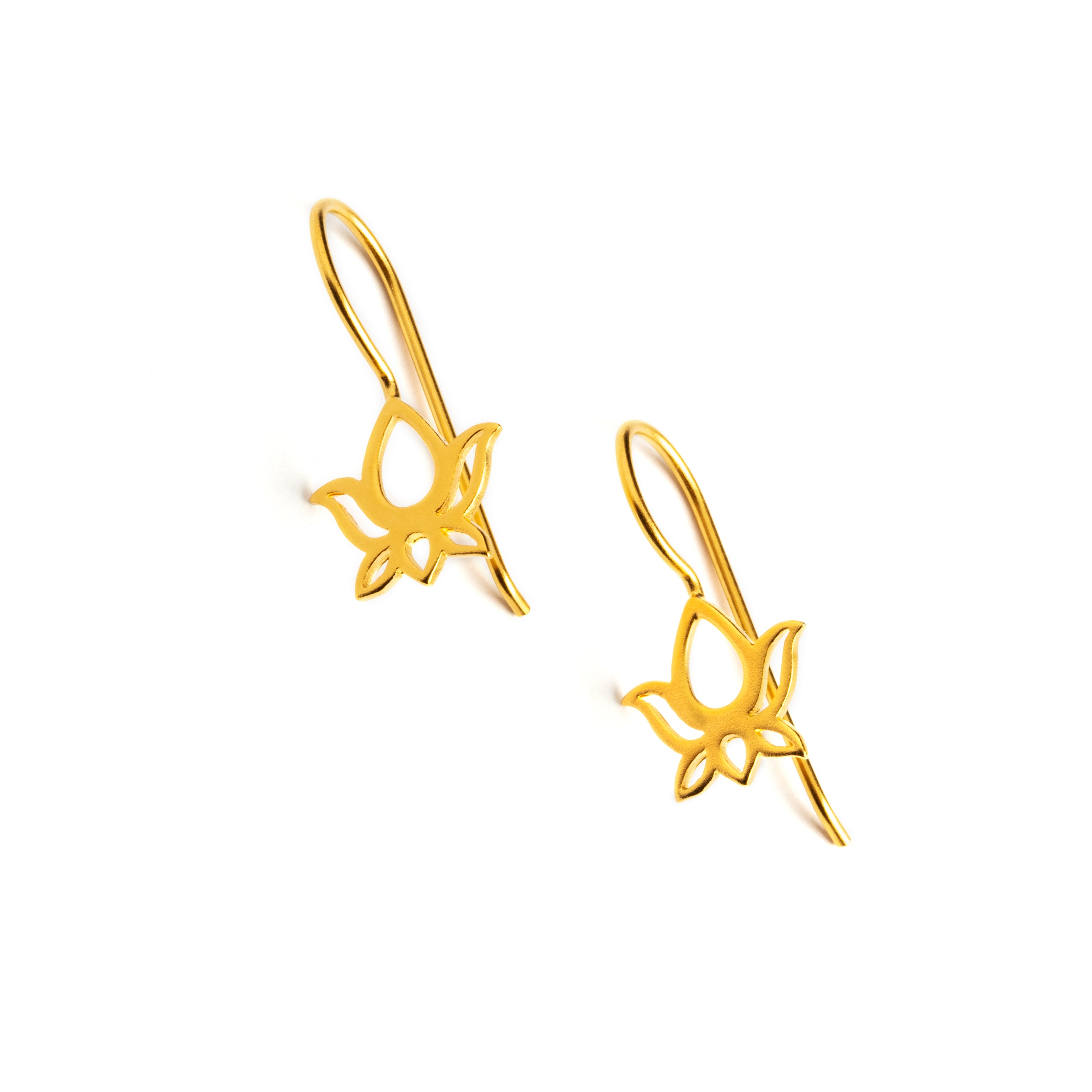 Gold Lotus Earrings | Tribu London