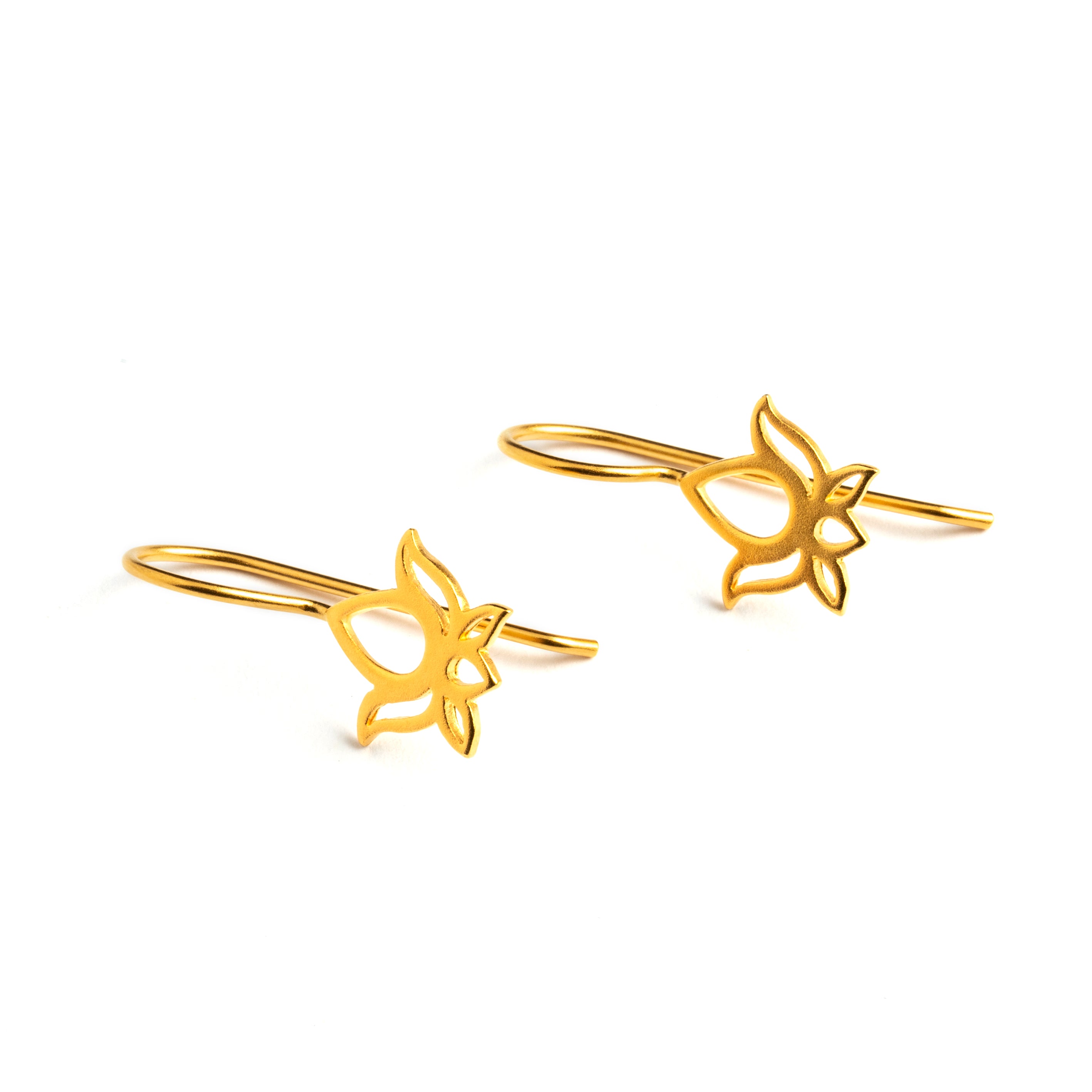 Gold Lotus Earrings | Tribu London