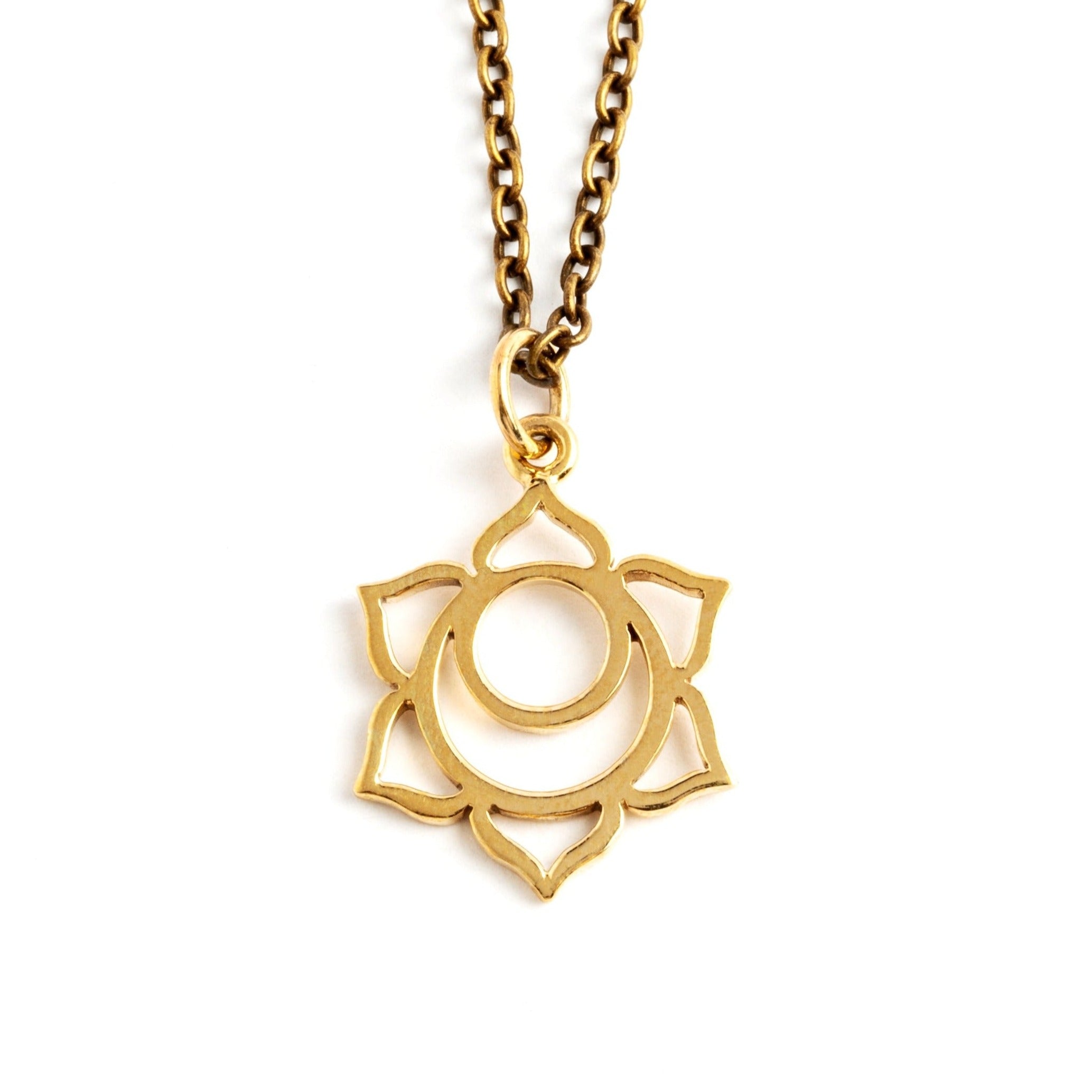 Sacral Chakra Charm in bronze frontal view