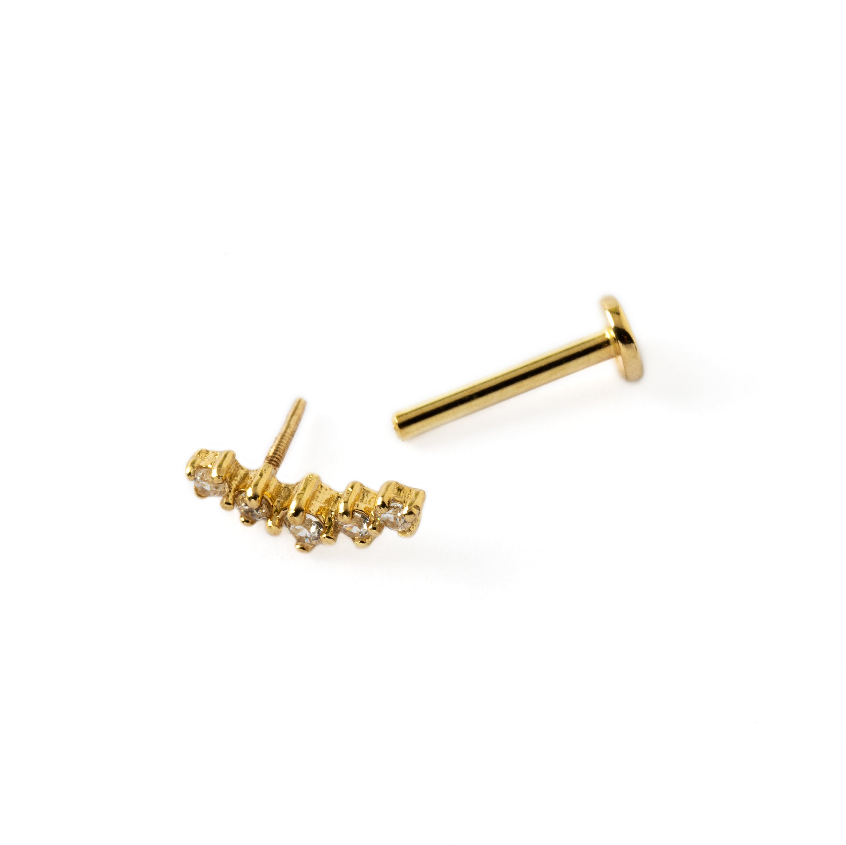 14k Gold Stardust Labret