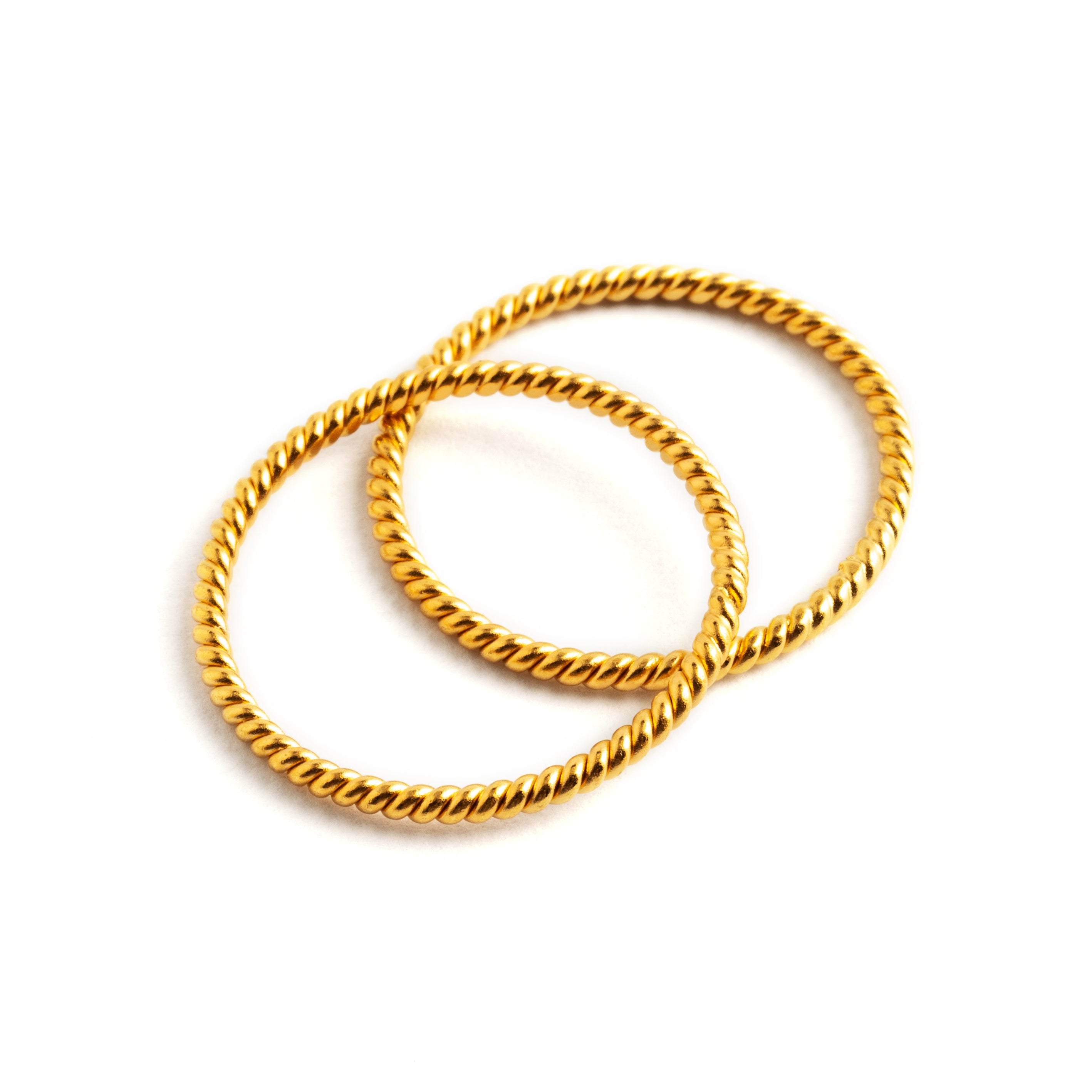 Gold Wire Stacking Ring