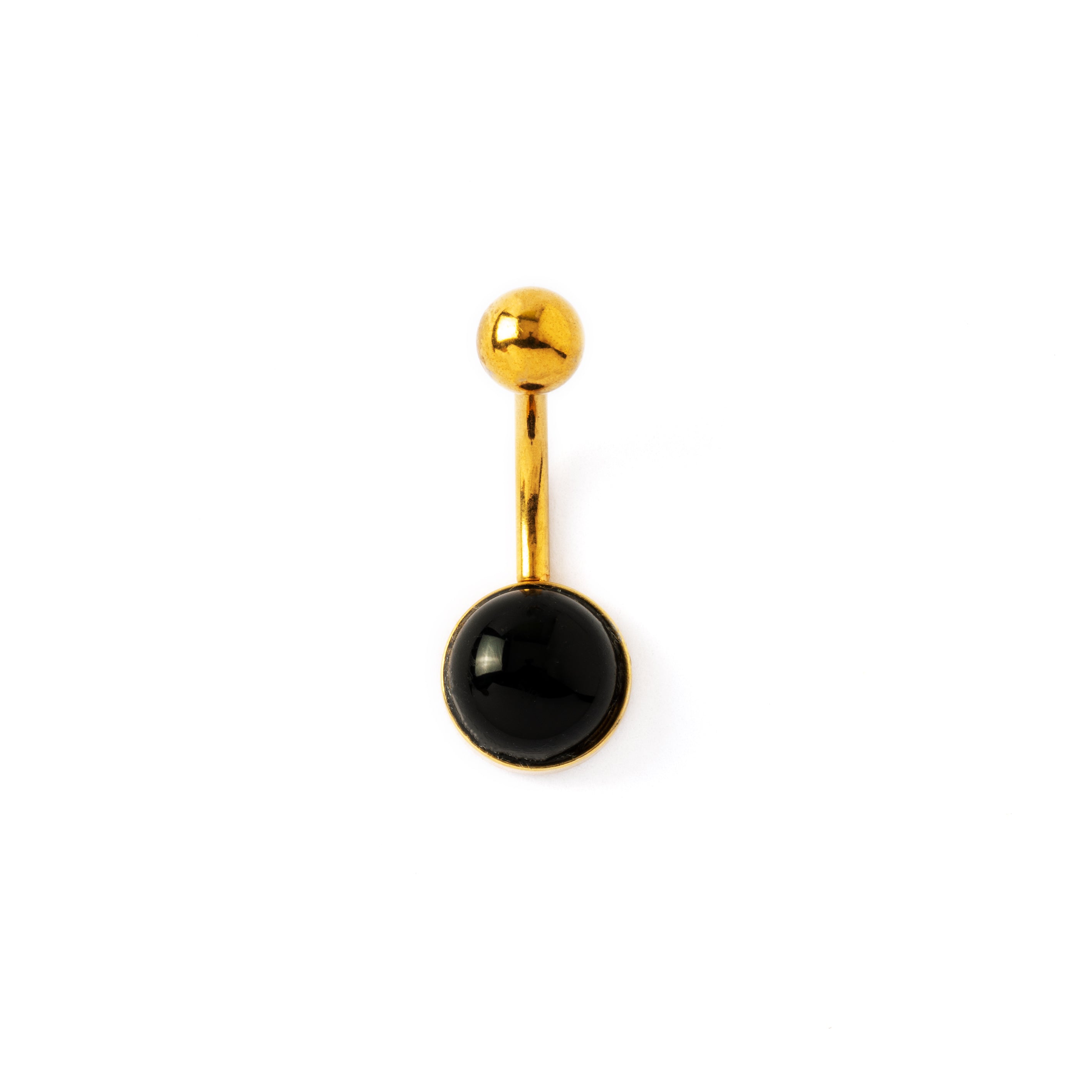 Golden Belly Bar with Black Onyx frontal view