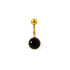 Golden Belly Bar with Black Onyx frontal view