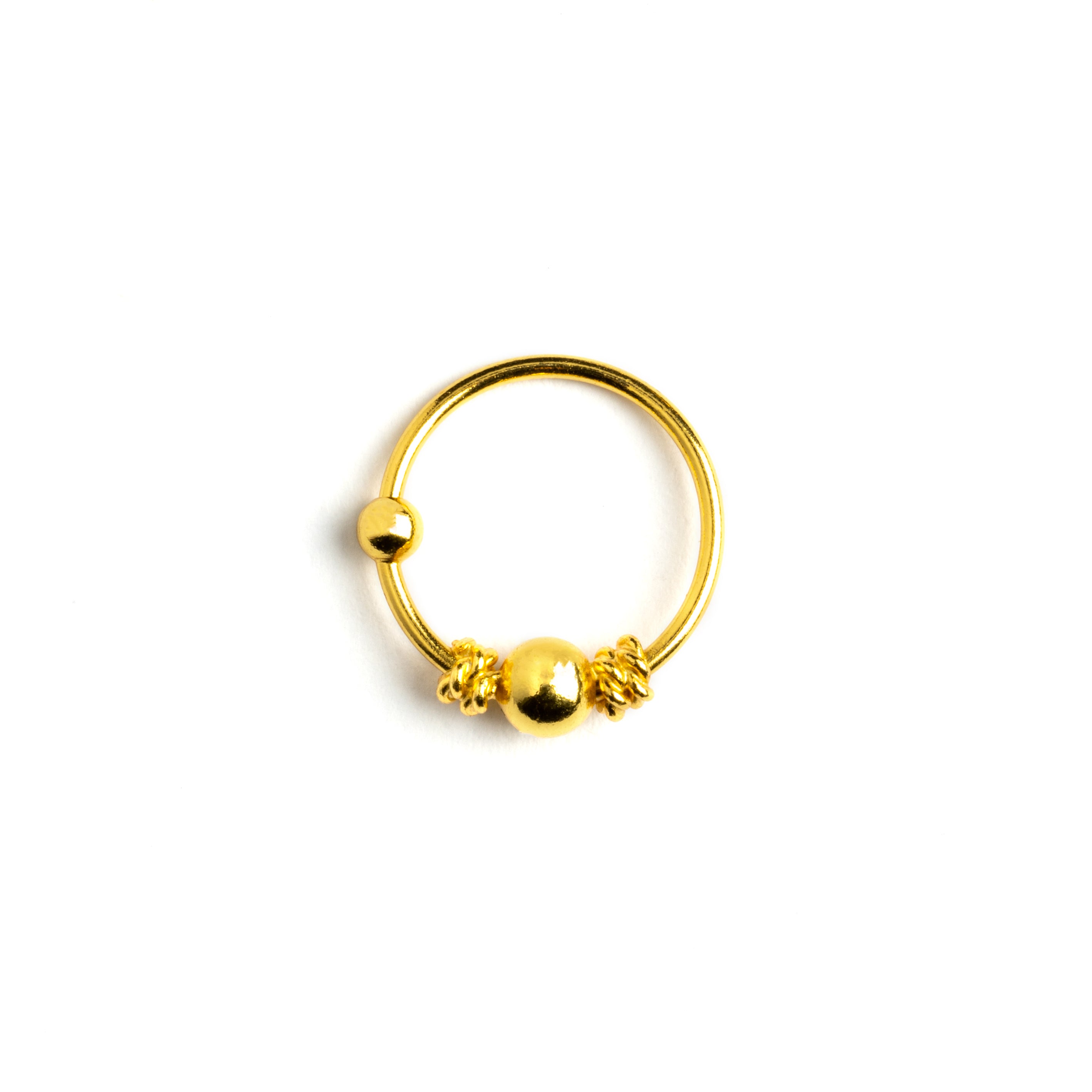 Gold Hera nose ring frontal view