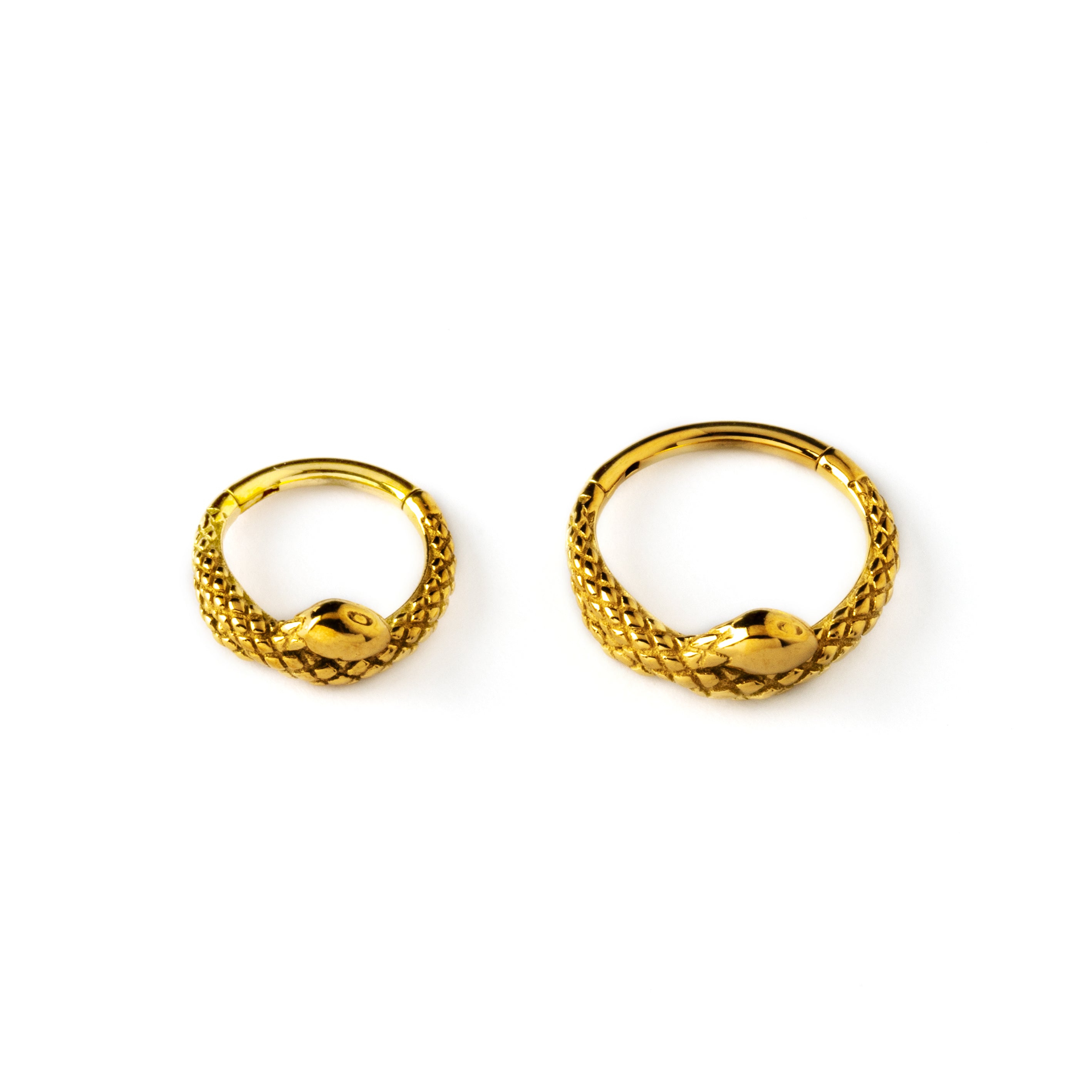 8mm and 10mm surgical steel with gold coating clicker piercing