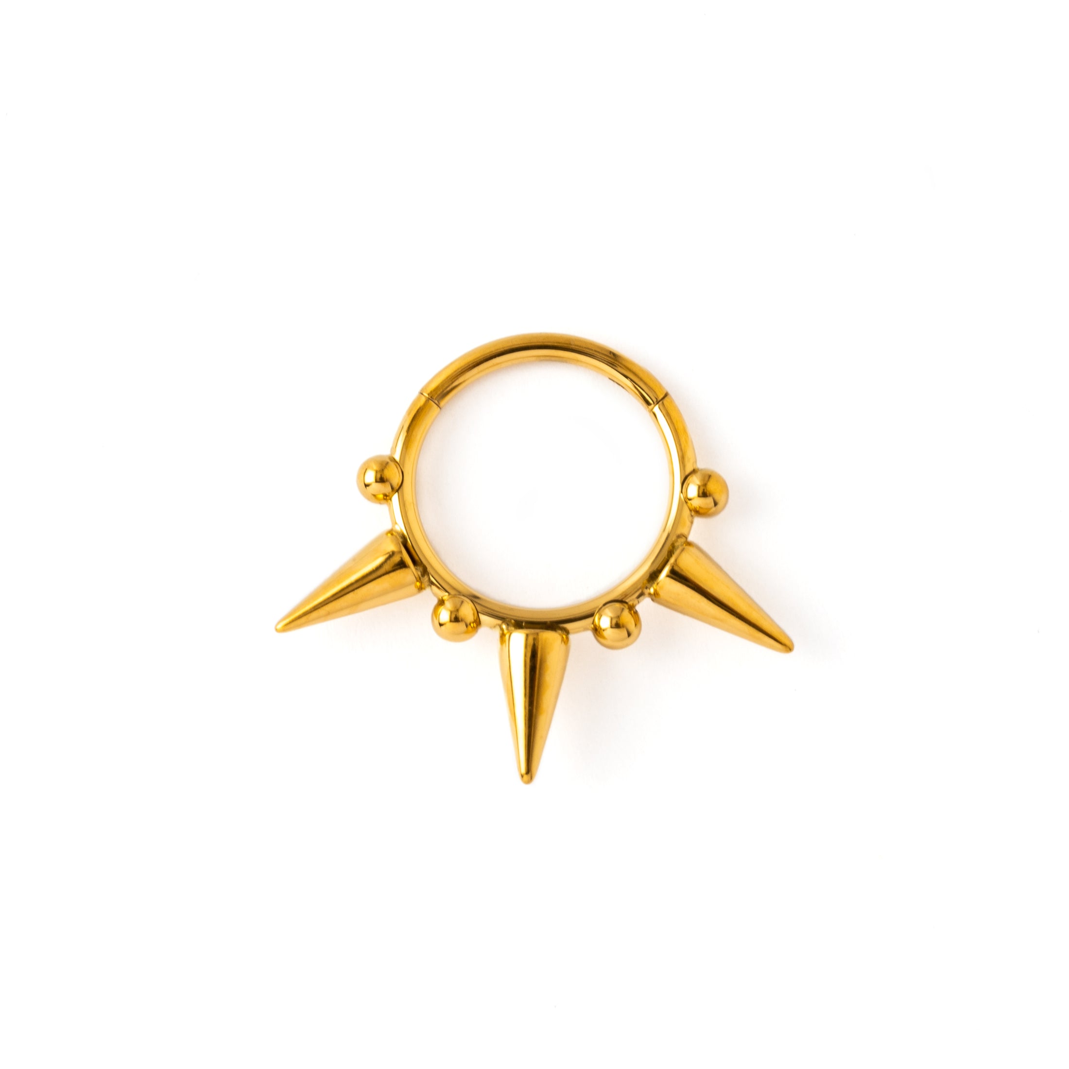 Gold spike store septum ring