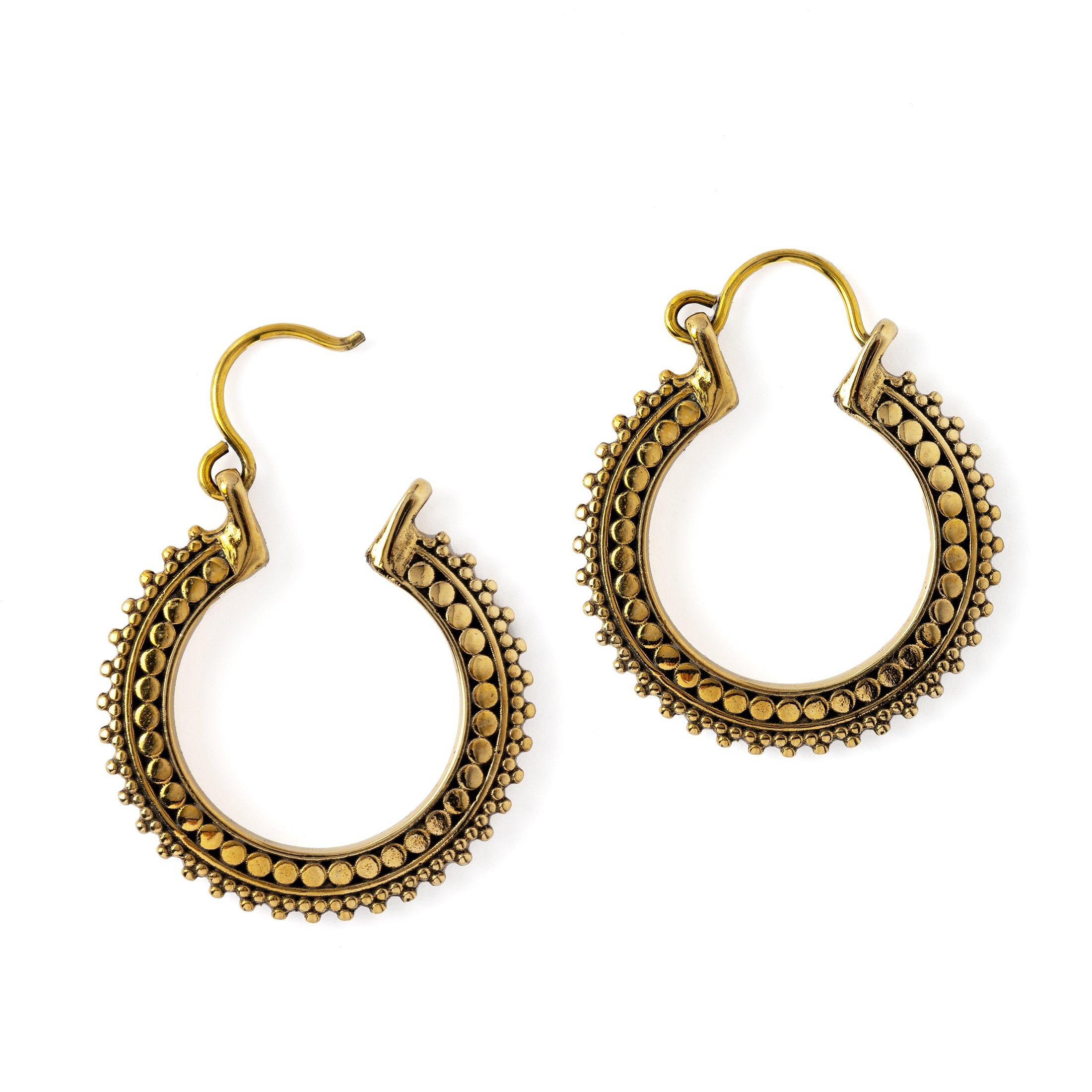 Golden Tara Earrings frontal open mode view