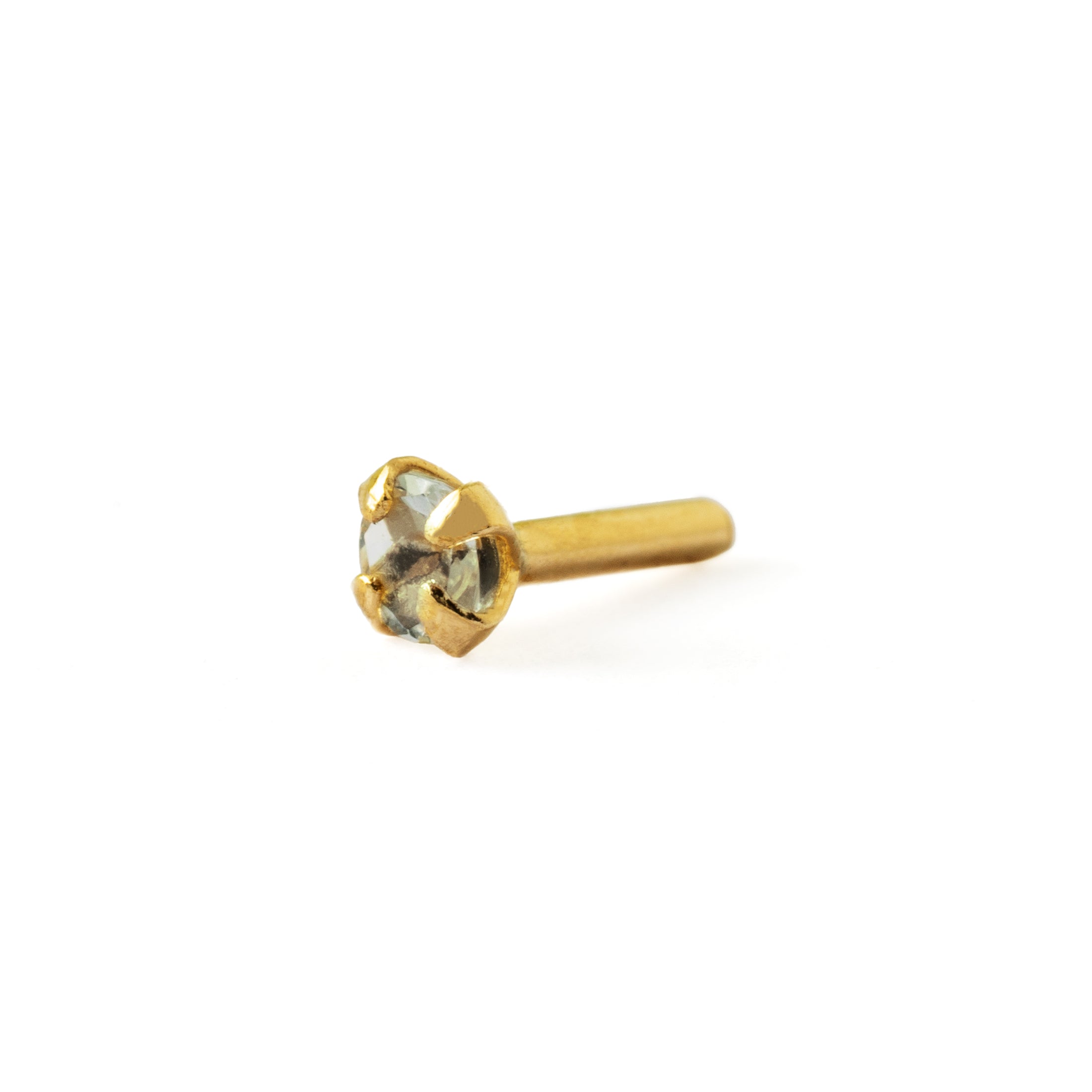 Gold Stud Piercing | Flat Back Stud Piercing | Tribu