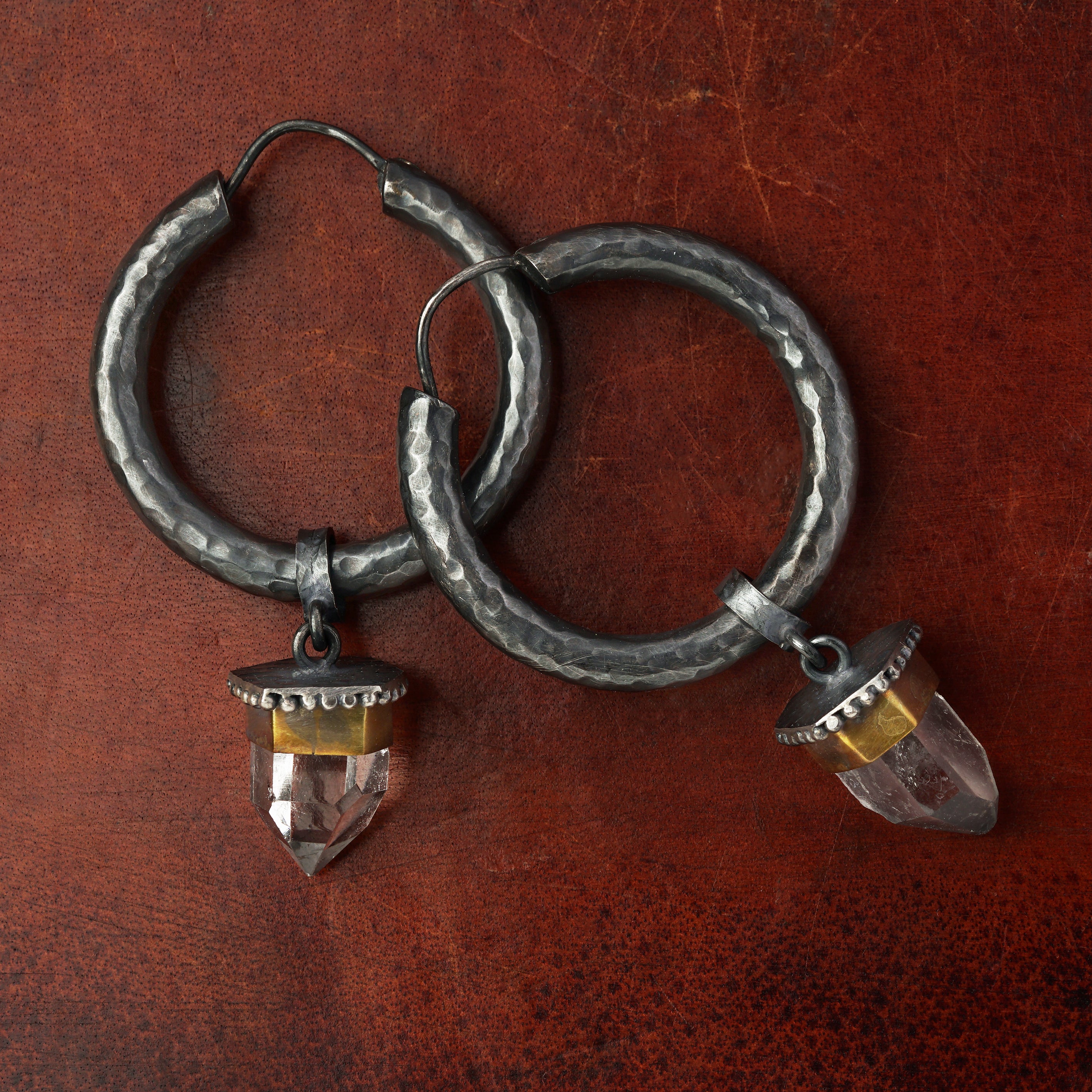 Shachi Hoops with Crystal Quartz