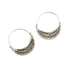 Half Moon Tribal Silver Earrings frontal view