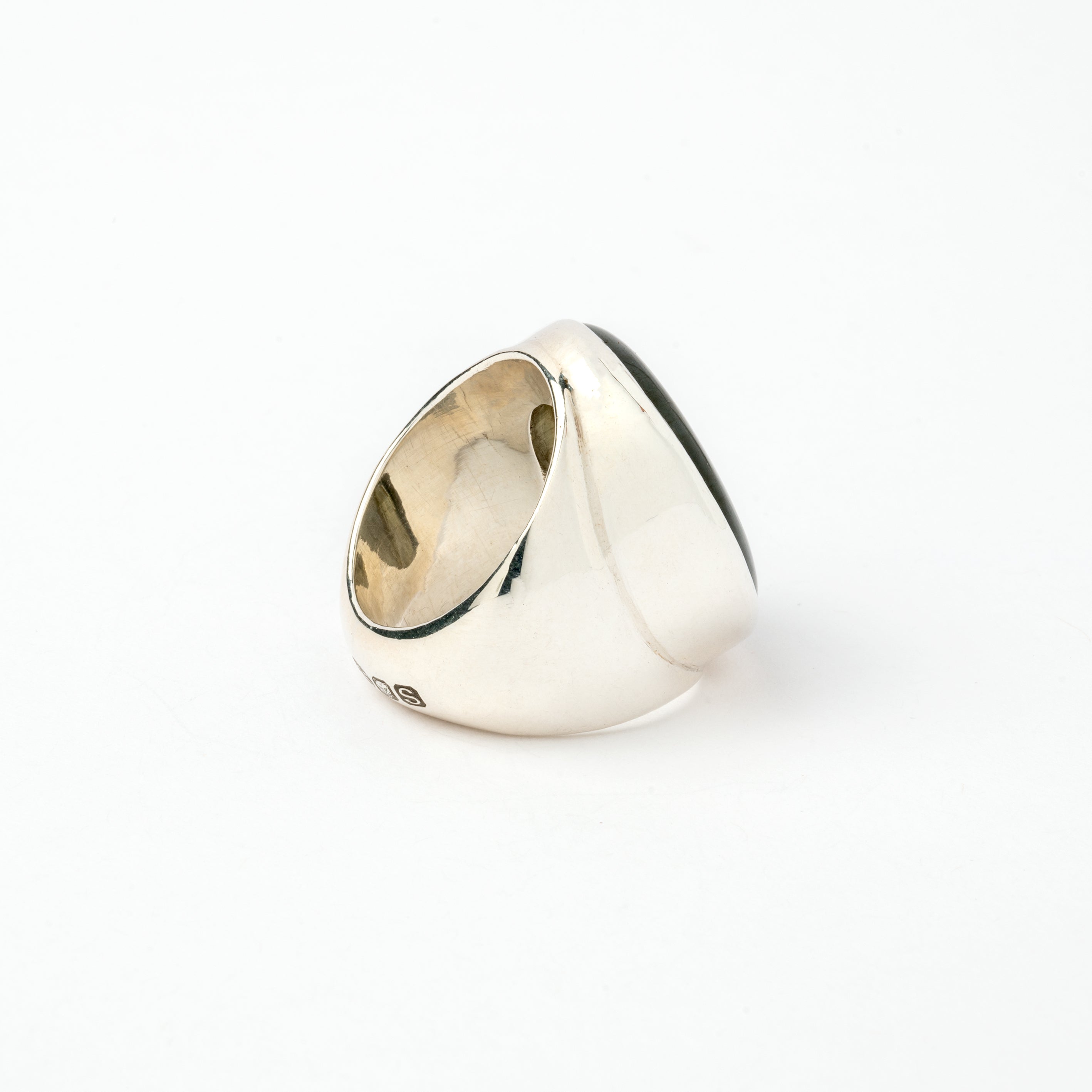 Hallmarked Silver Ring with Labradorite