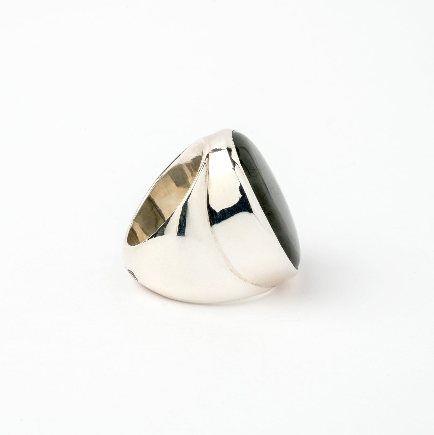 Hallmarked Silver Ring with Labradorite