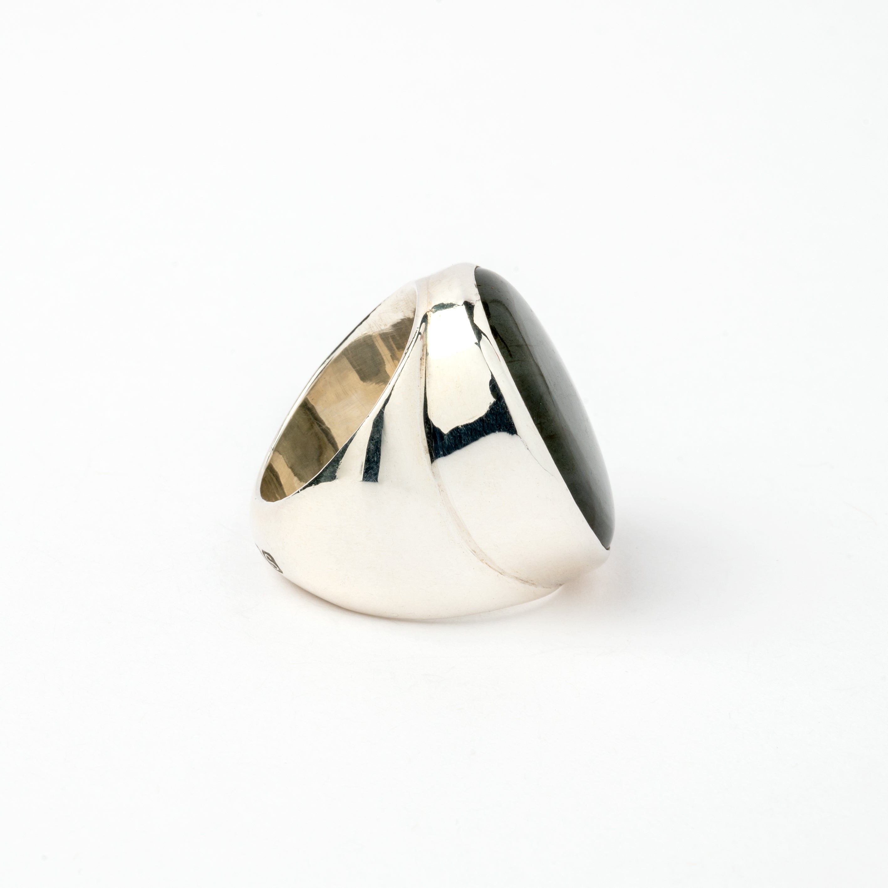 Hallmarked Silver Ring with Labradorite