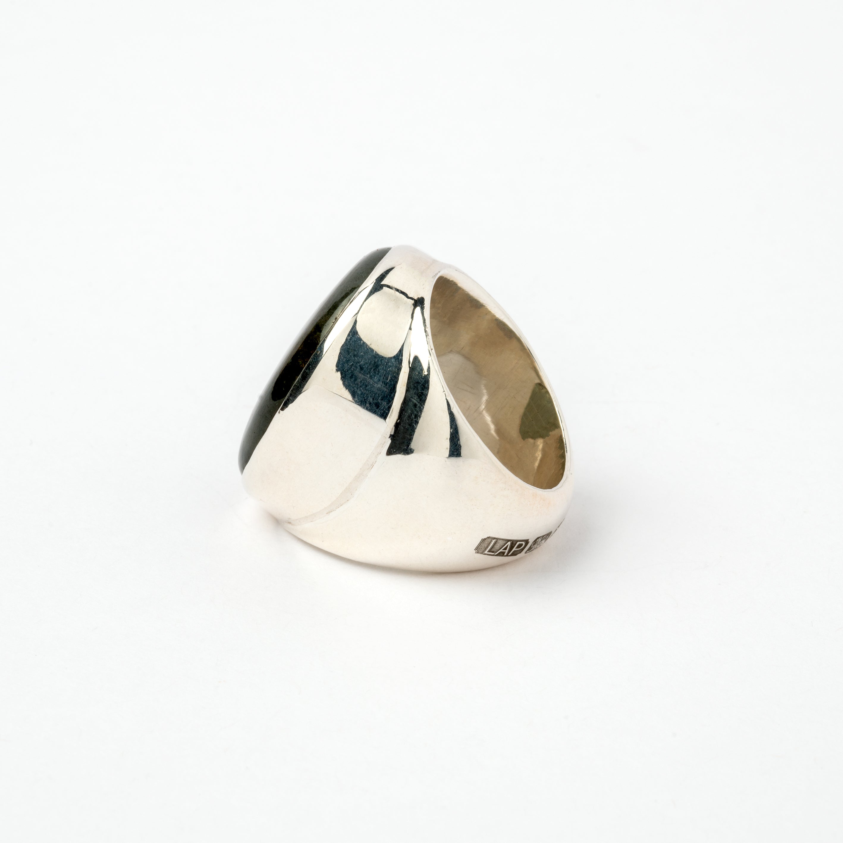 Hallmarked Silver Ring with Labradorite