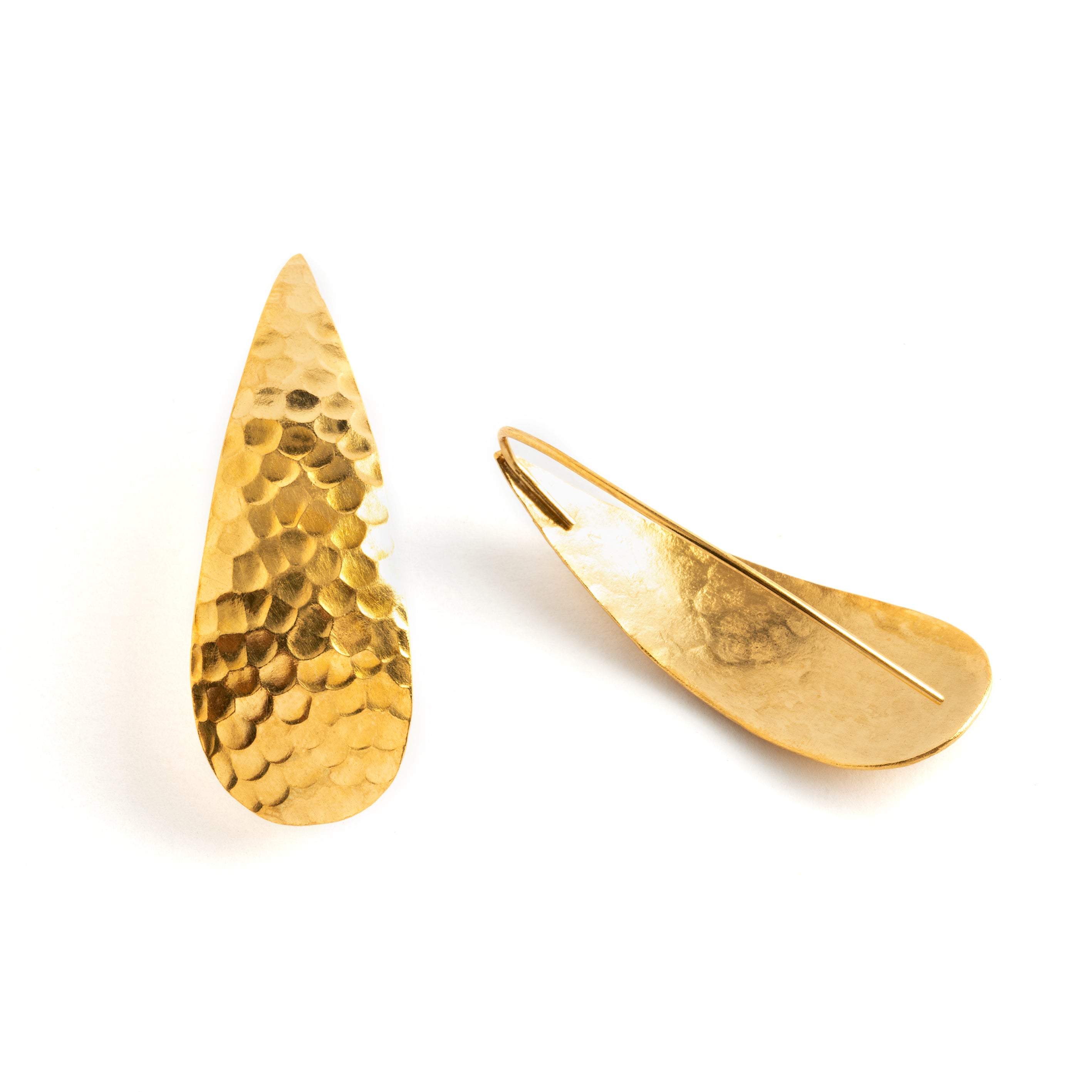 Hammered Drop Earrings