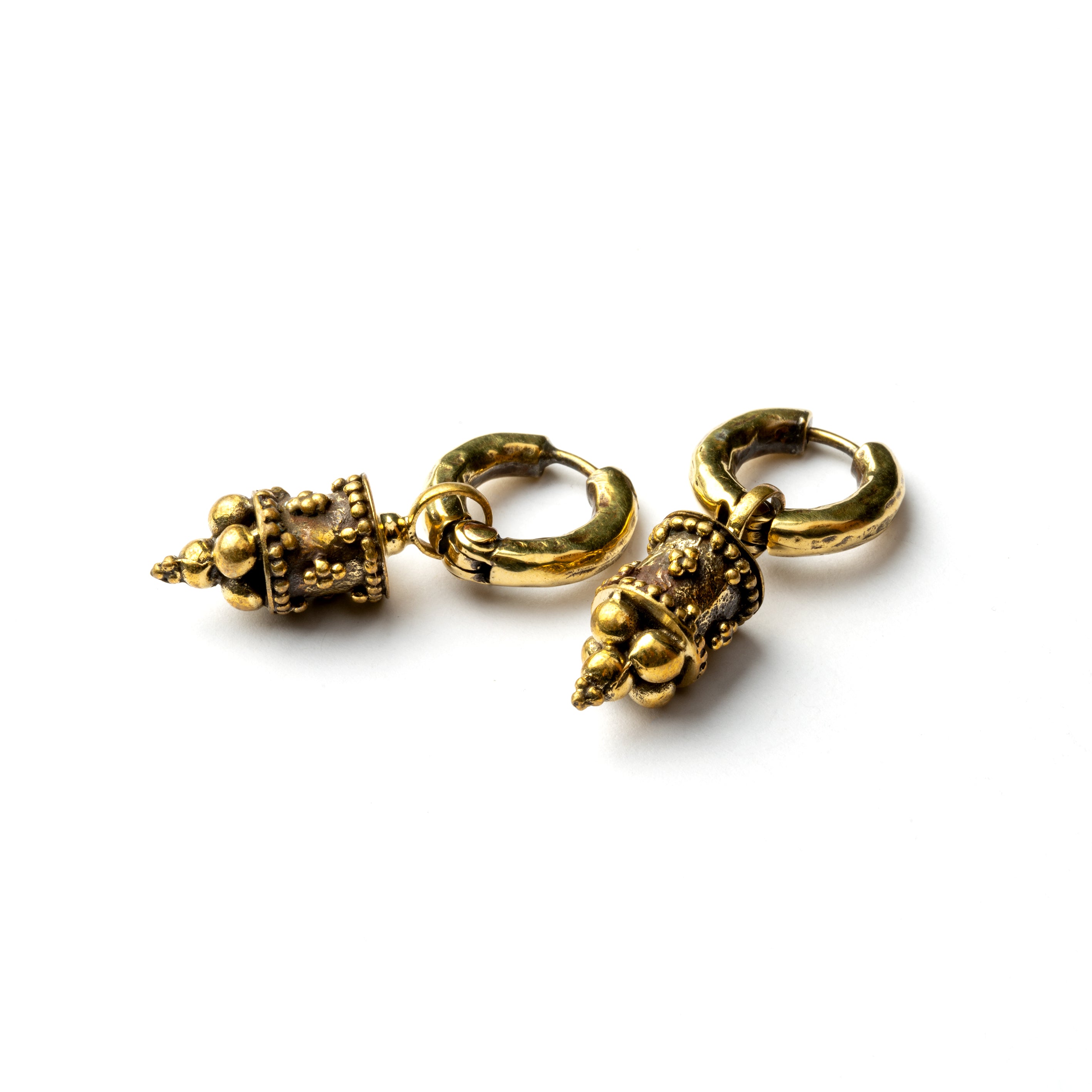 Afghan Cylinder Clicker Earrings right side view