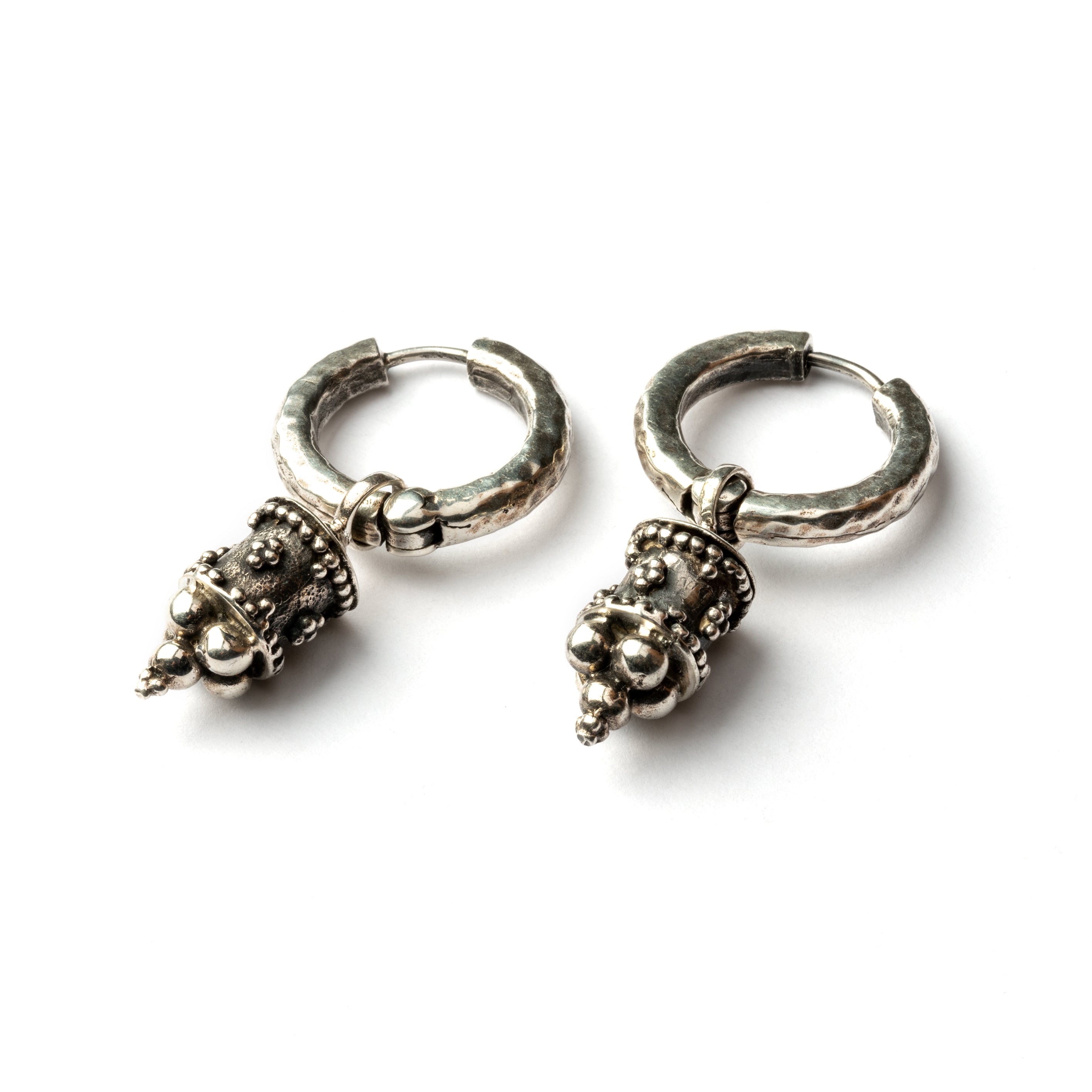 Afghan Cylinder Clicker Earrings right side view