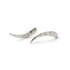 pair of sterling silver hammered ear climbers frontal view