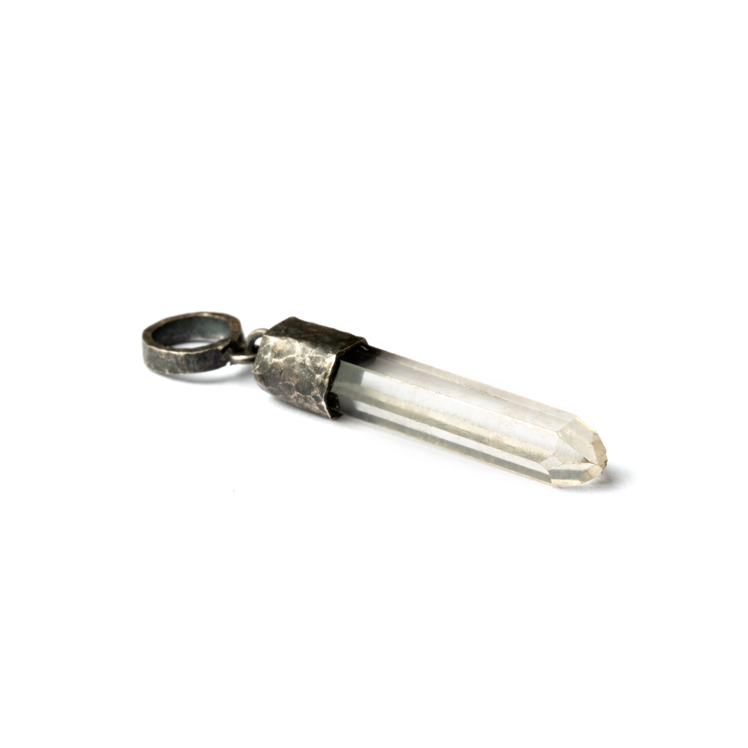 Crystal Quartz pendant side view