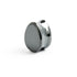 single hematite stone teardrop shaped ear plug front side view