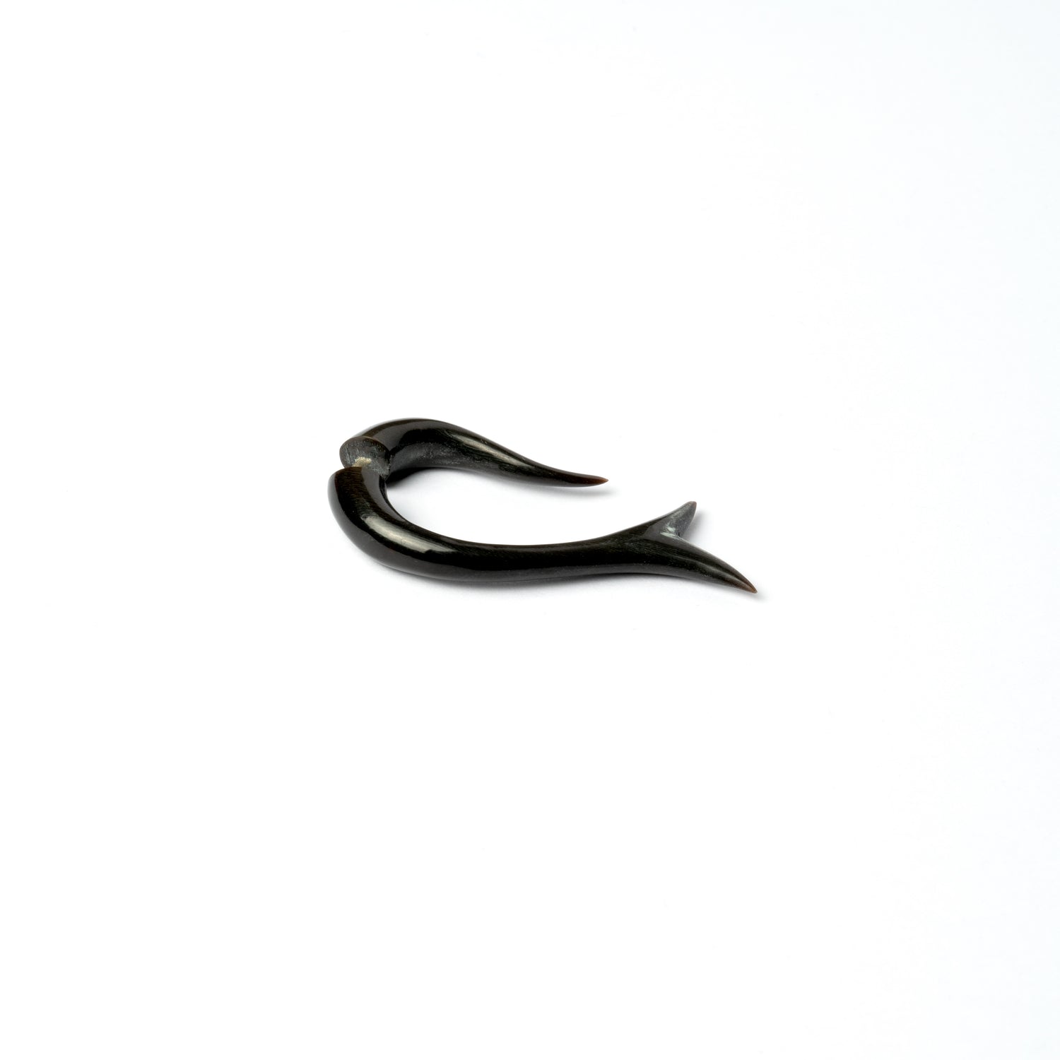 Hiku Fake Gauge Earrings - horn