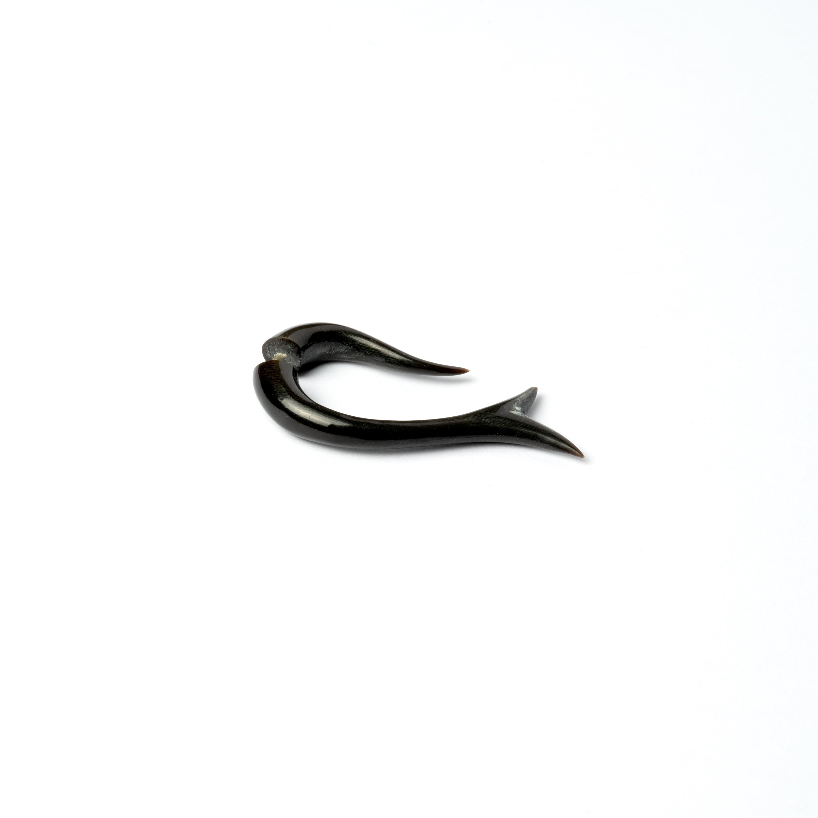 Hiku Fake Gauge Earrings - horn