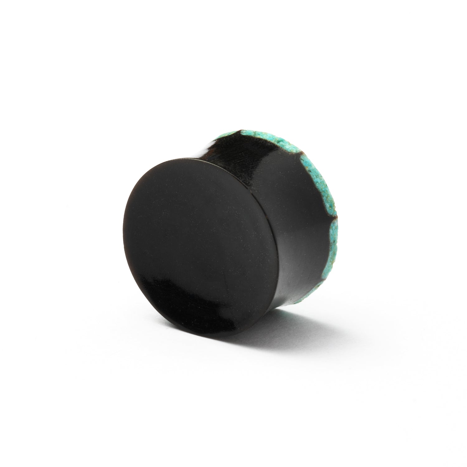 Prise noire avec étoile turquoise