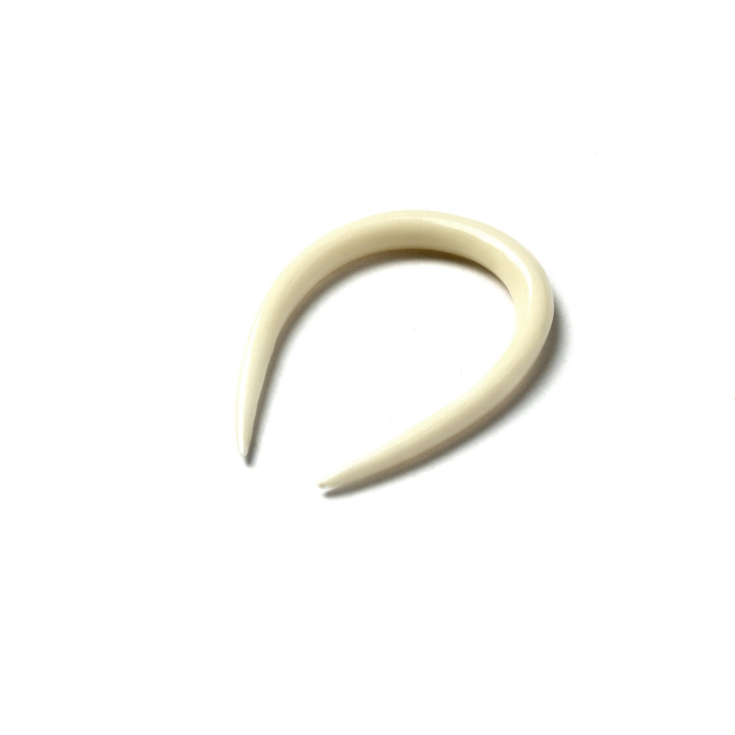 Horseshoe Ear Stretchers - Bone