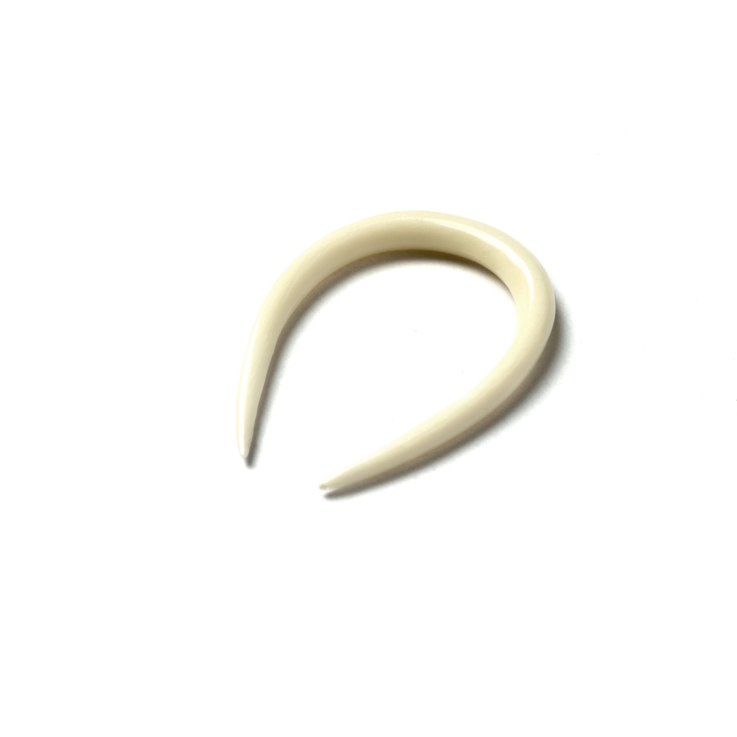 Horseshoe Ear Stretchers - Bone
