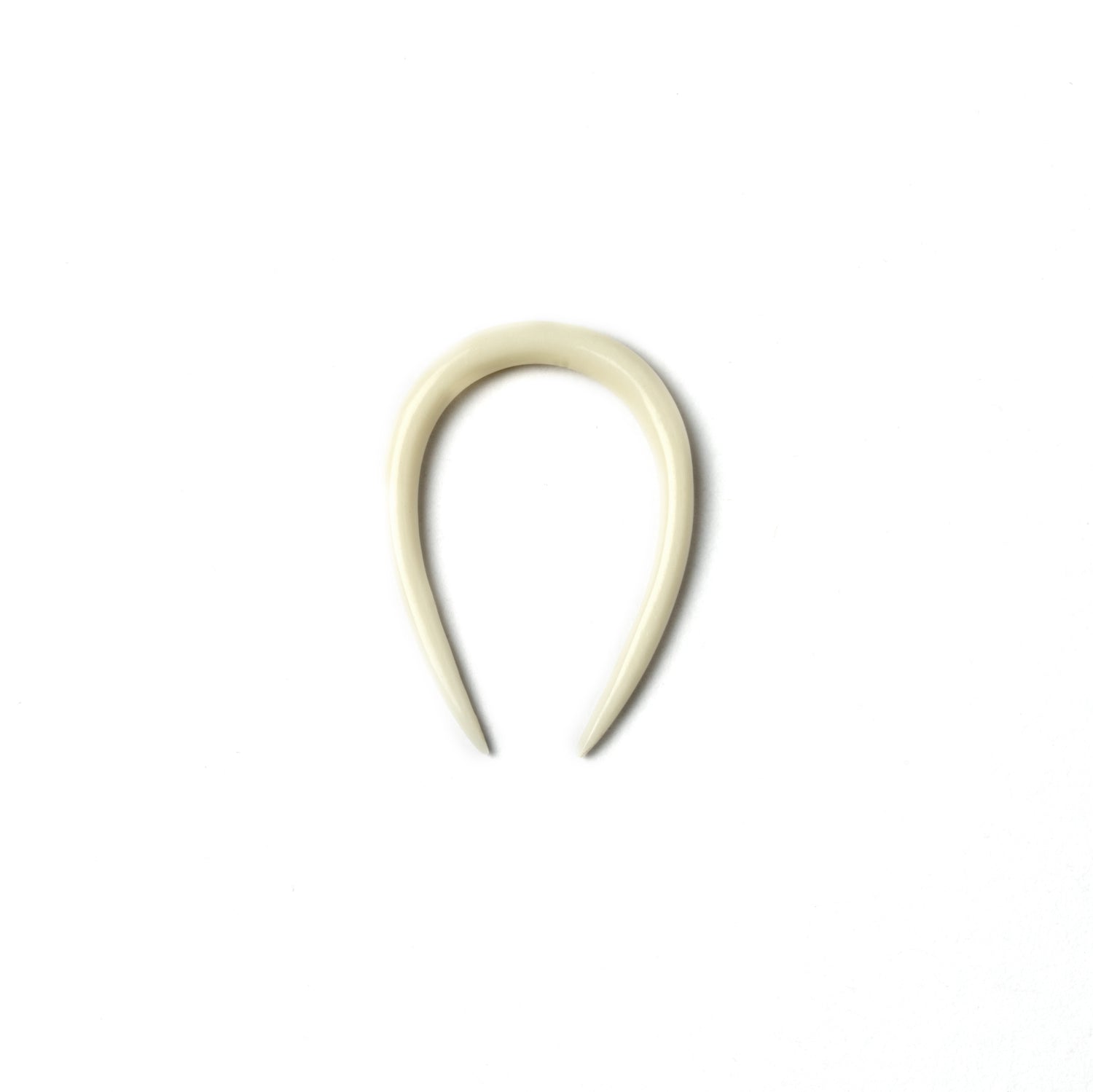 Horseshoe Ear Stretchers - Bone