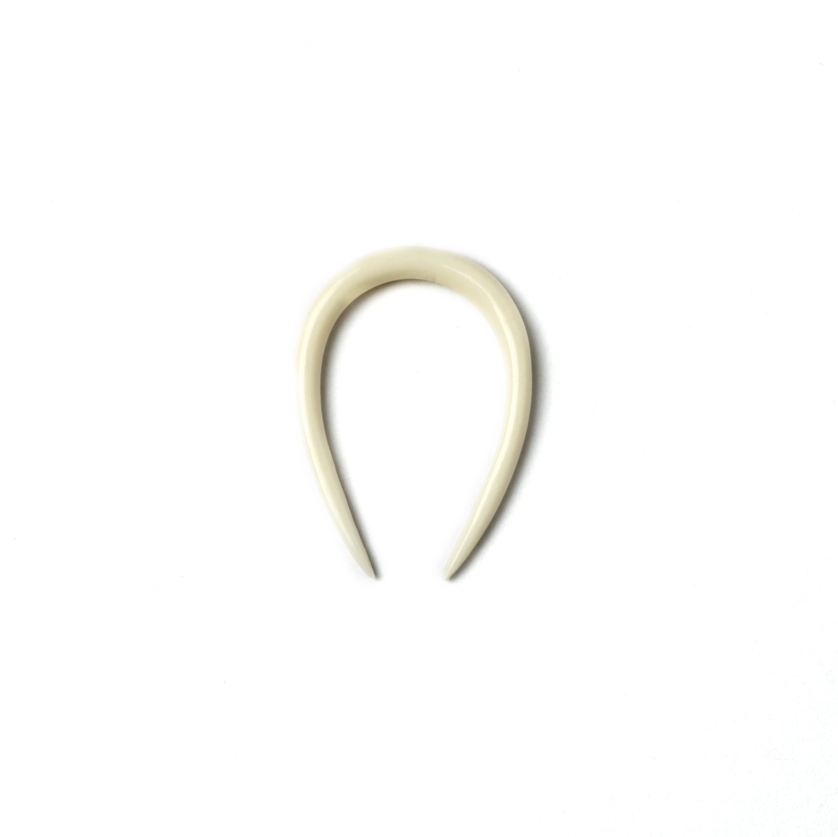 Horseshoe Ear Stretchers - Bone
