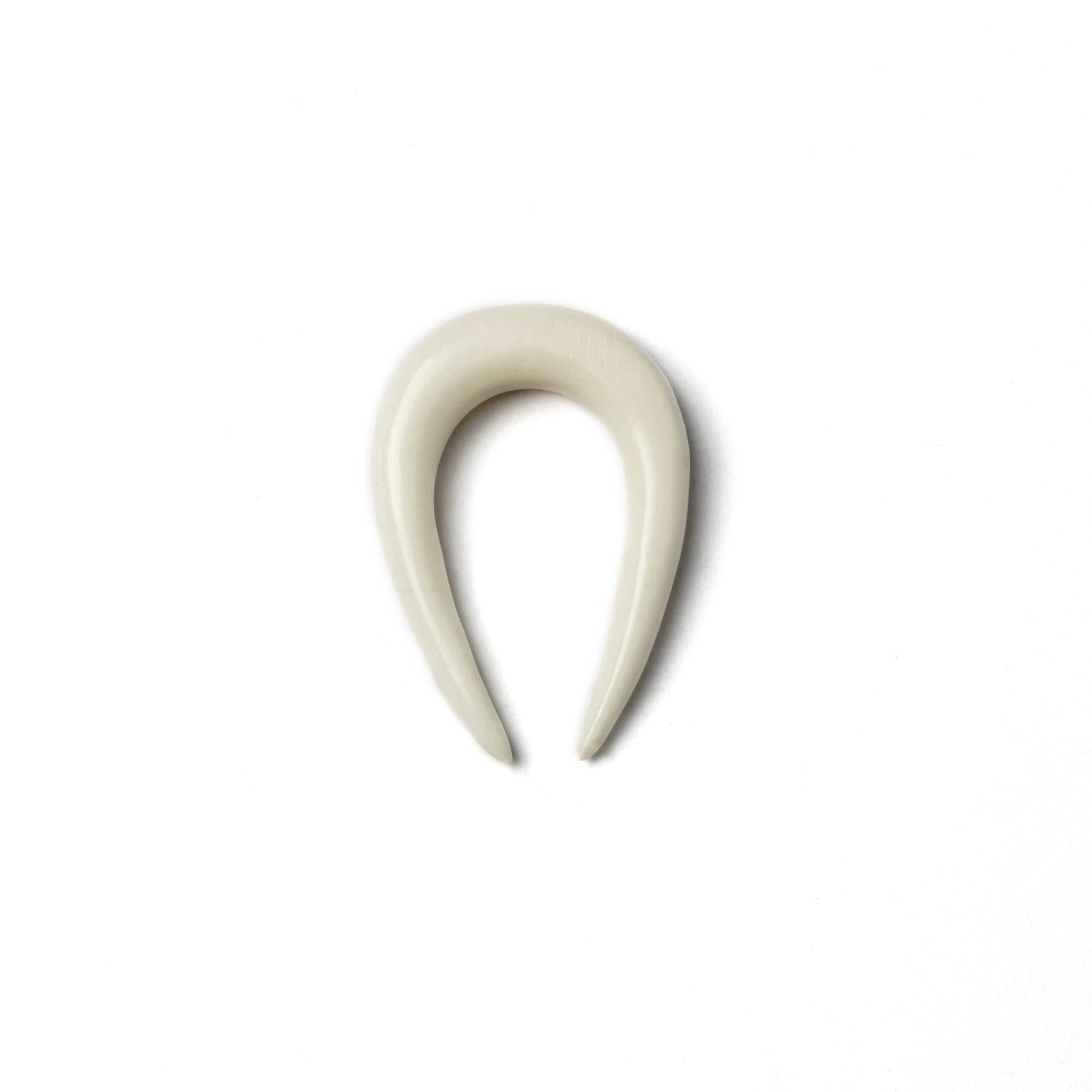 Horseshoe Ear Stretchers - Bone