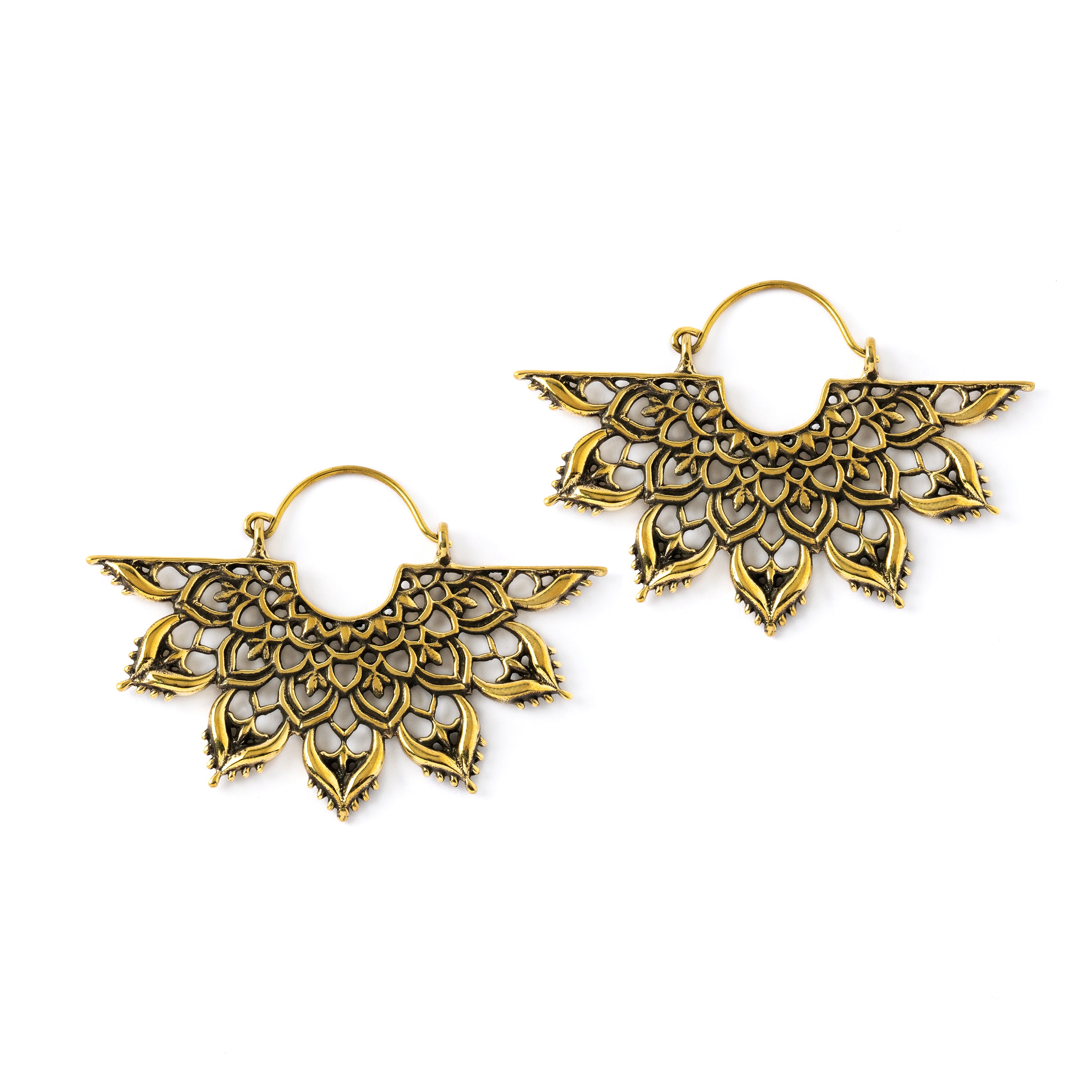 pair of Indah fan earrings frontal view