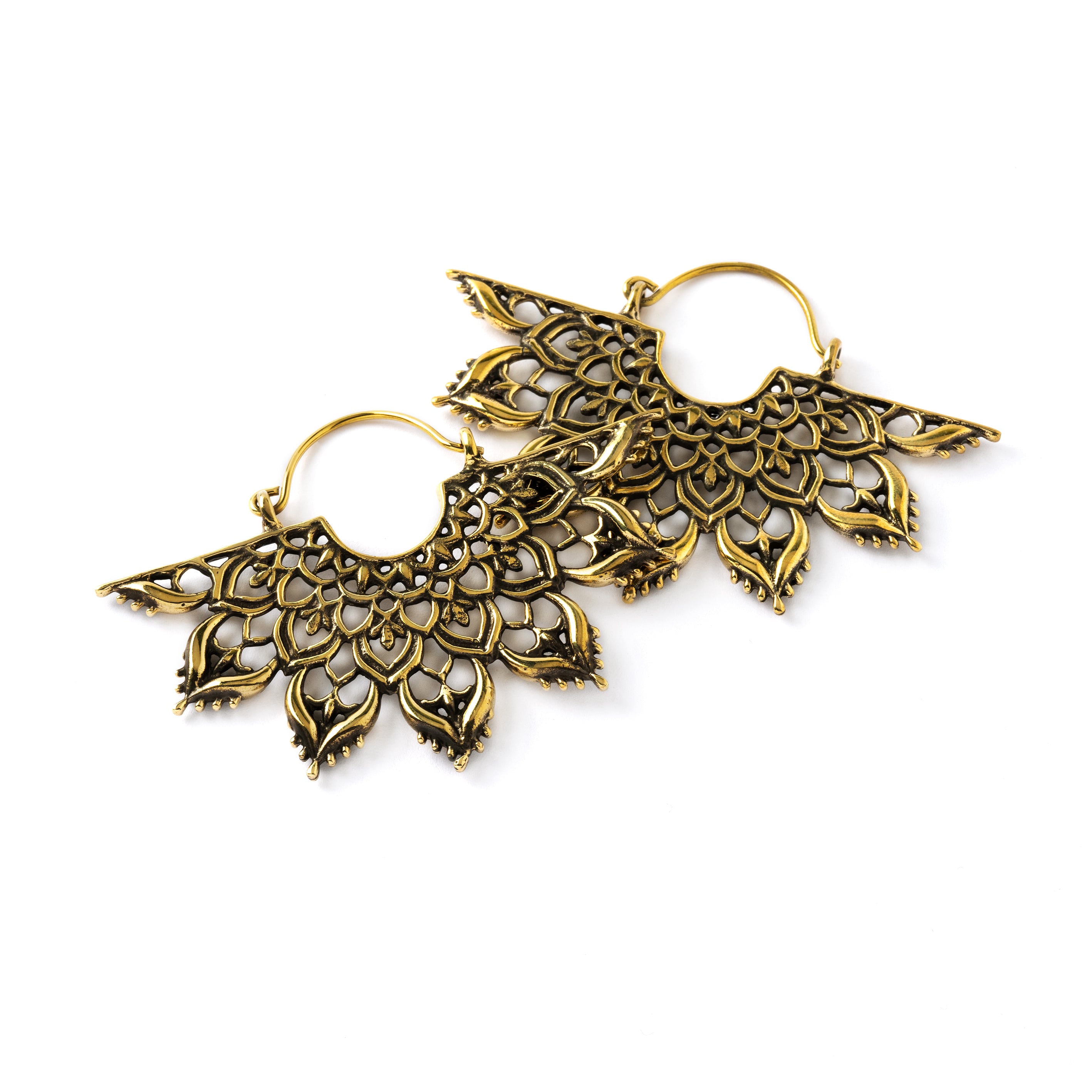 pair of Indah fan earrings frontal view