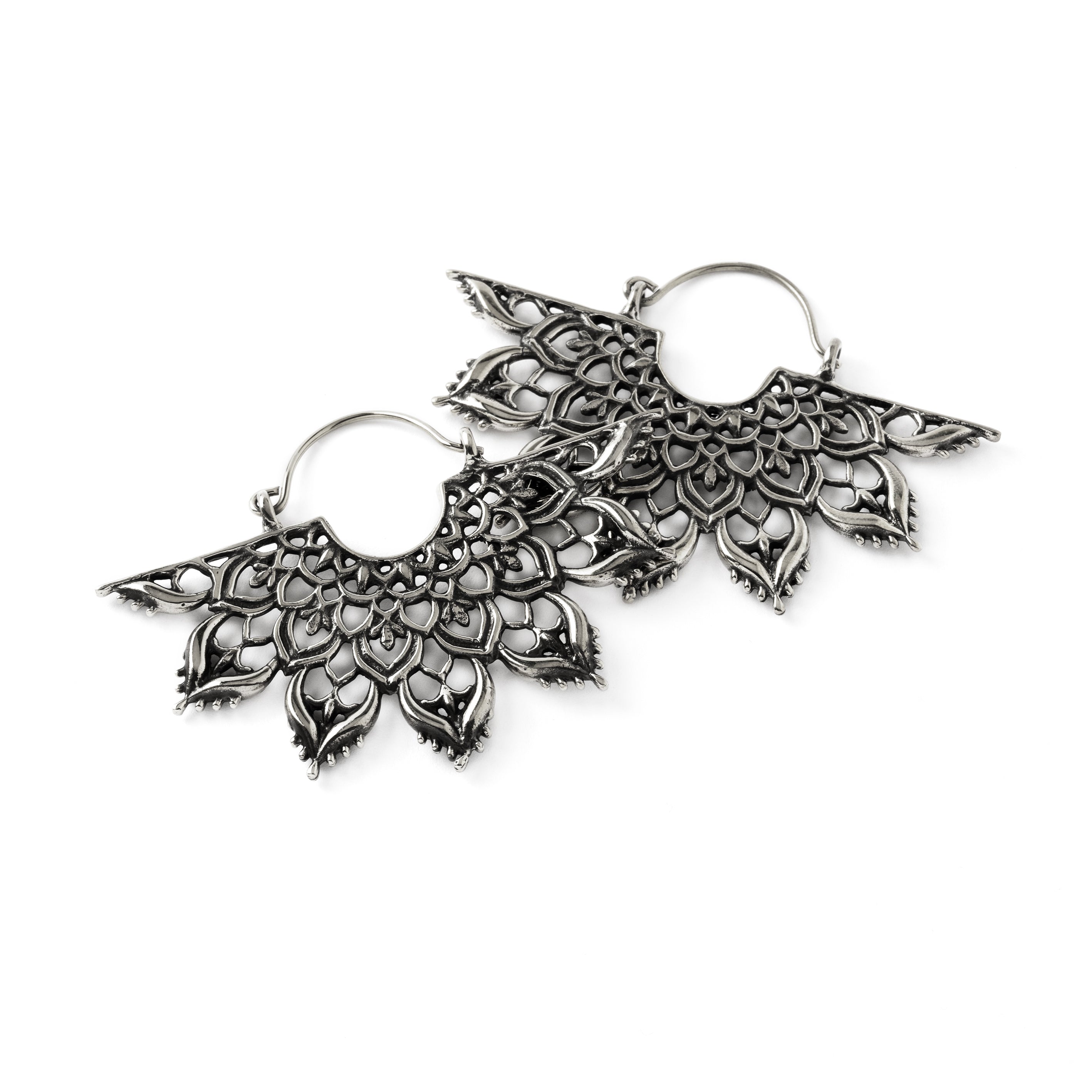 pair of Indah fan earrings frontal view