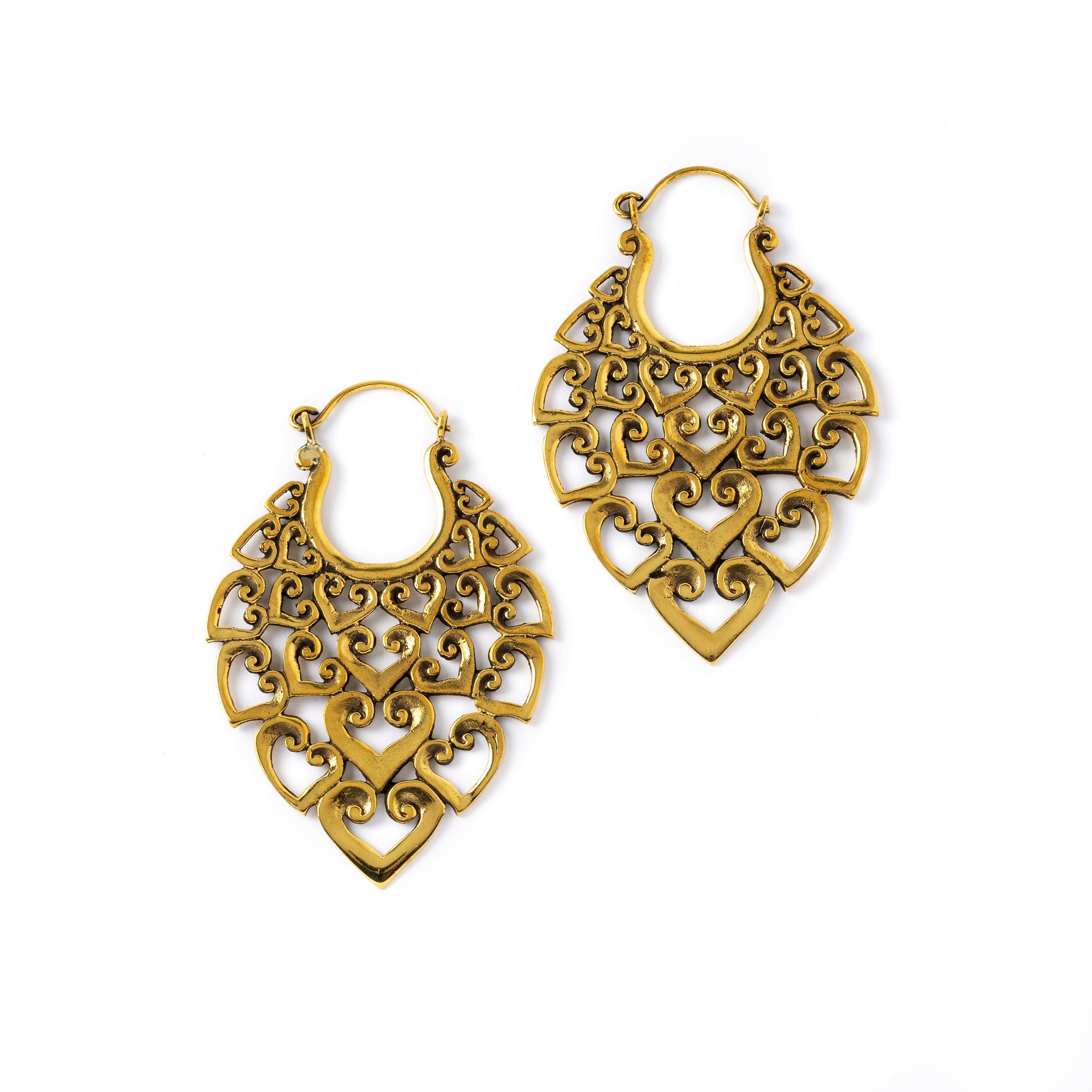 Jantung earrings frontal view