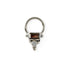 Jaya Silver Septum - Smokey Quartz and Topaz frontal view