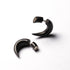 Kaha Silver Spiral Wood Fake Gauge Earring | Tribu Tribal Jewellery
